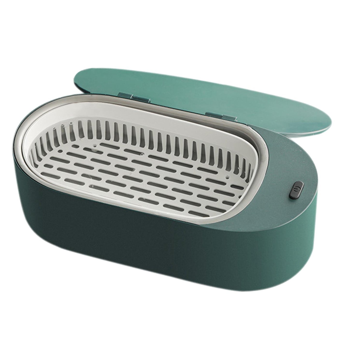Ultrasonic Jewelry Cleaner Cleaning Machine Basket 400ML for Coins Green