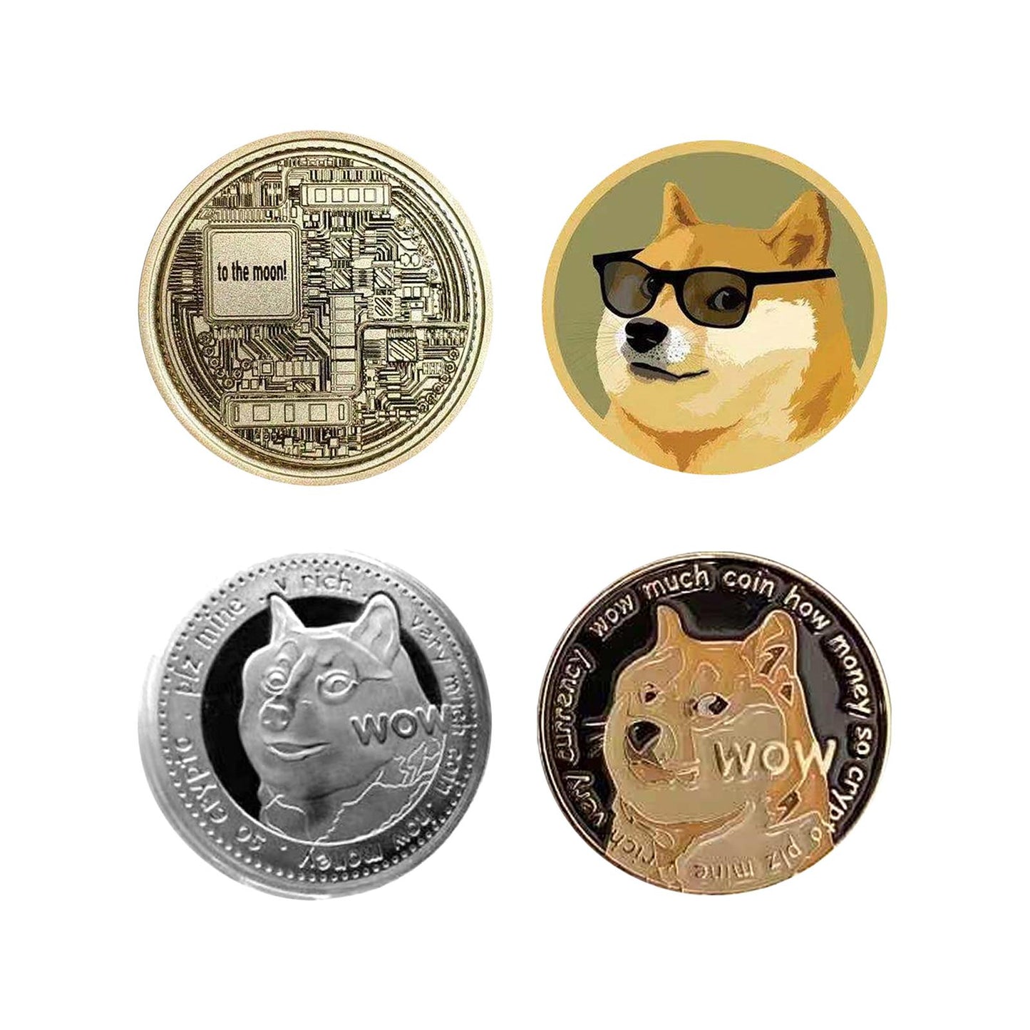 Alloy Dogecoin 2021 Cryptocurrency Collectors Doge Coin Token Style 1