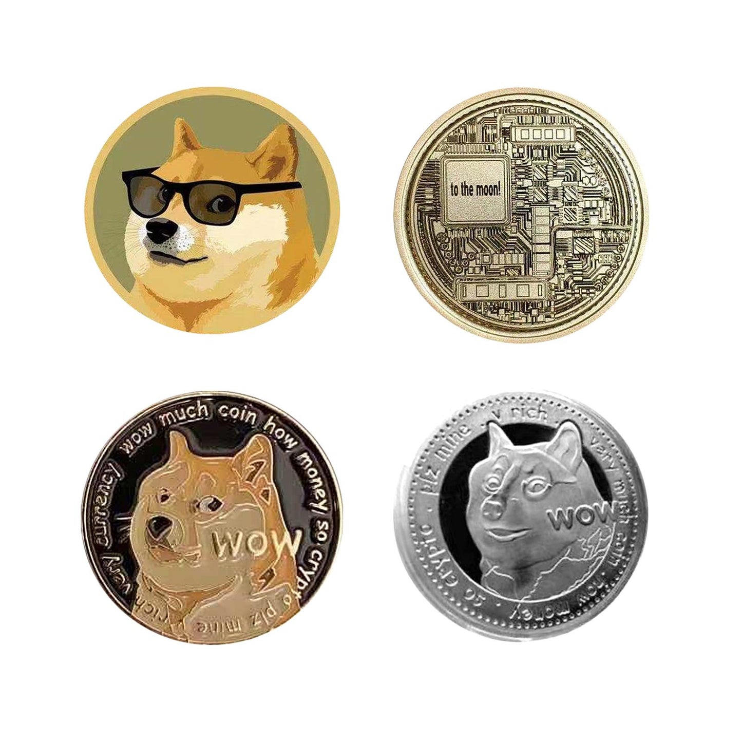 Alloy Dogecoin 2021 Cryptocurrency Collectors Doge Coin Token Style 1