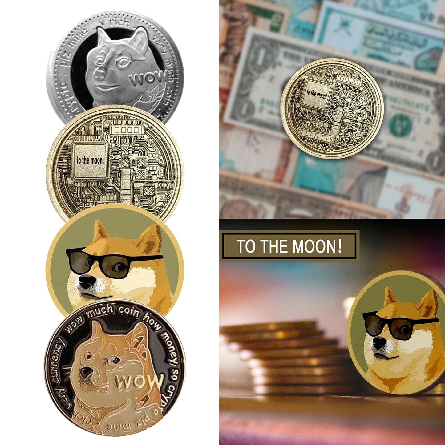 Alloy Dogecoin 2021 Cryptocurrency Collectors Doge Coin Token Style 1