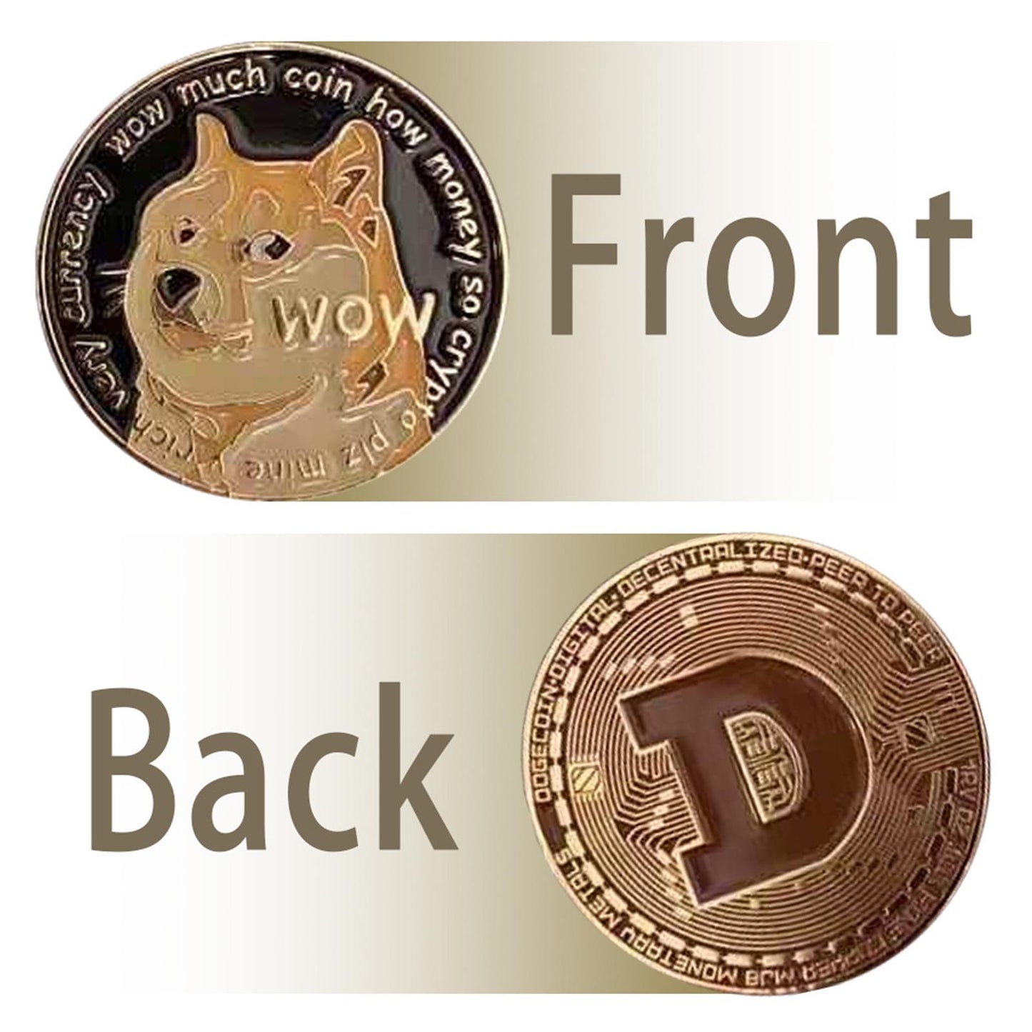 Alloy Dogecoin 2021 Cryptocurrency Collectors Doge Coin Token Style 3
