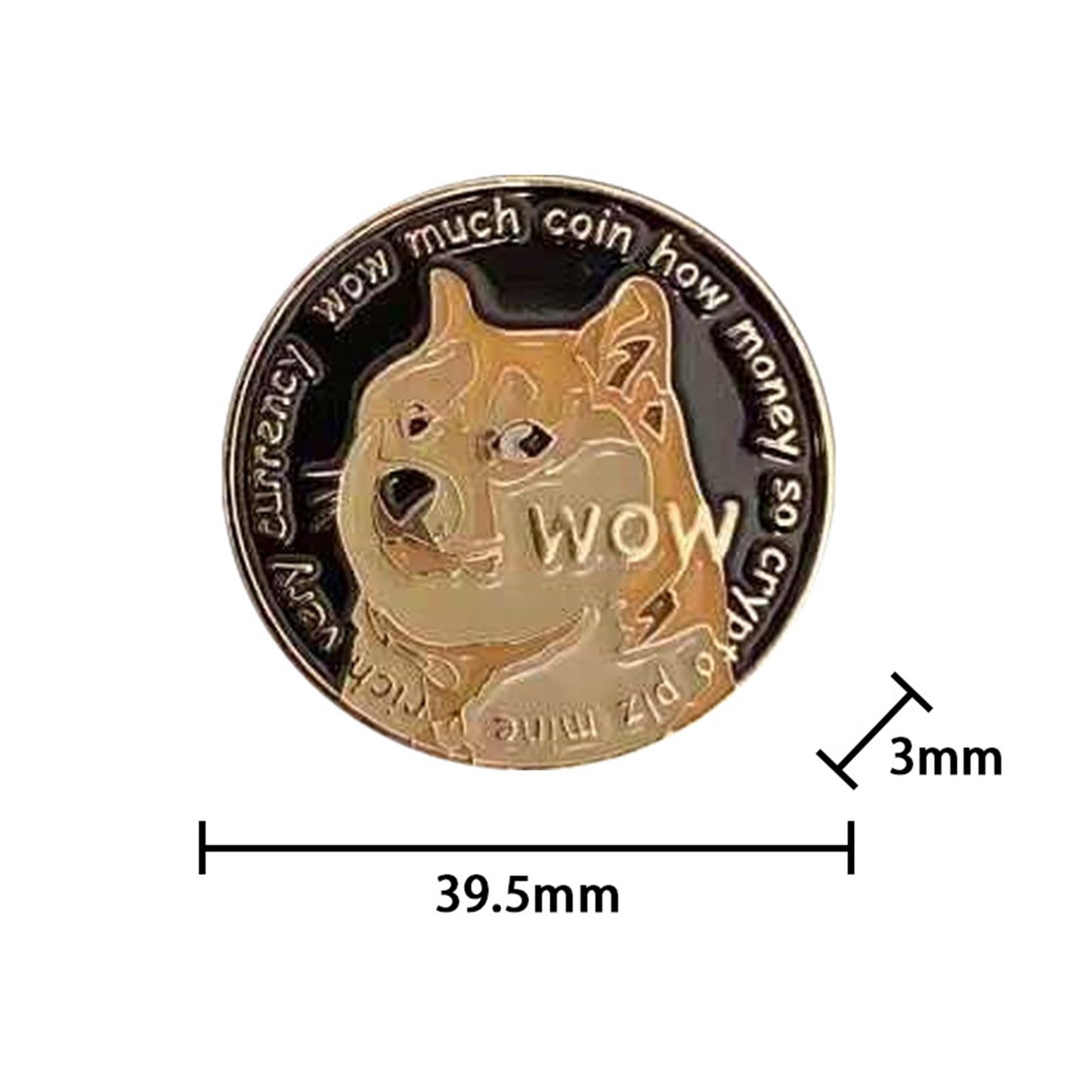 Alloy Dogecoin 2021 Cryptocurrency Collectors Doge Coin Token Style 3