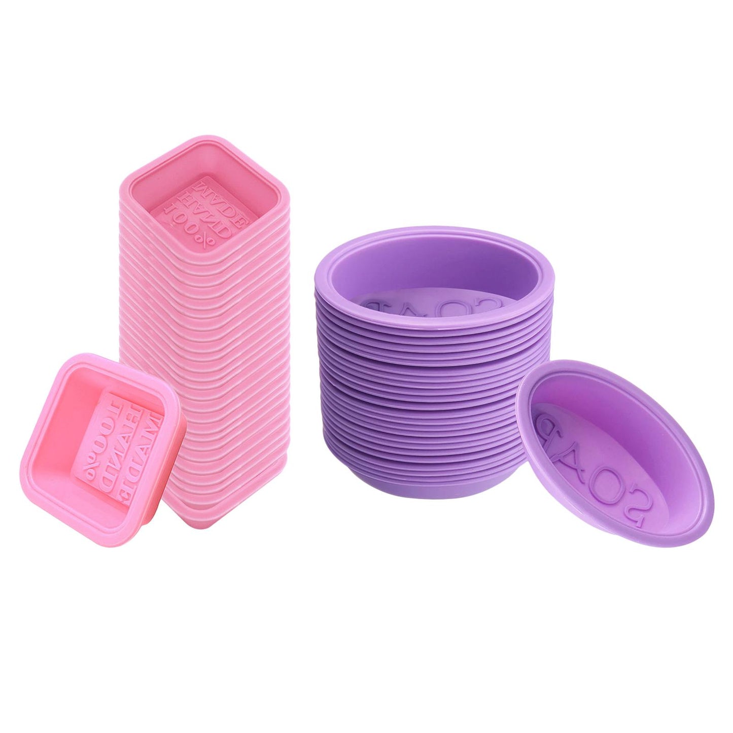 25 Packs Handmade Soap Molds Baking Mold For Soap Making Muffin Square