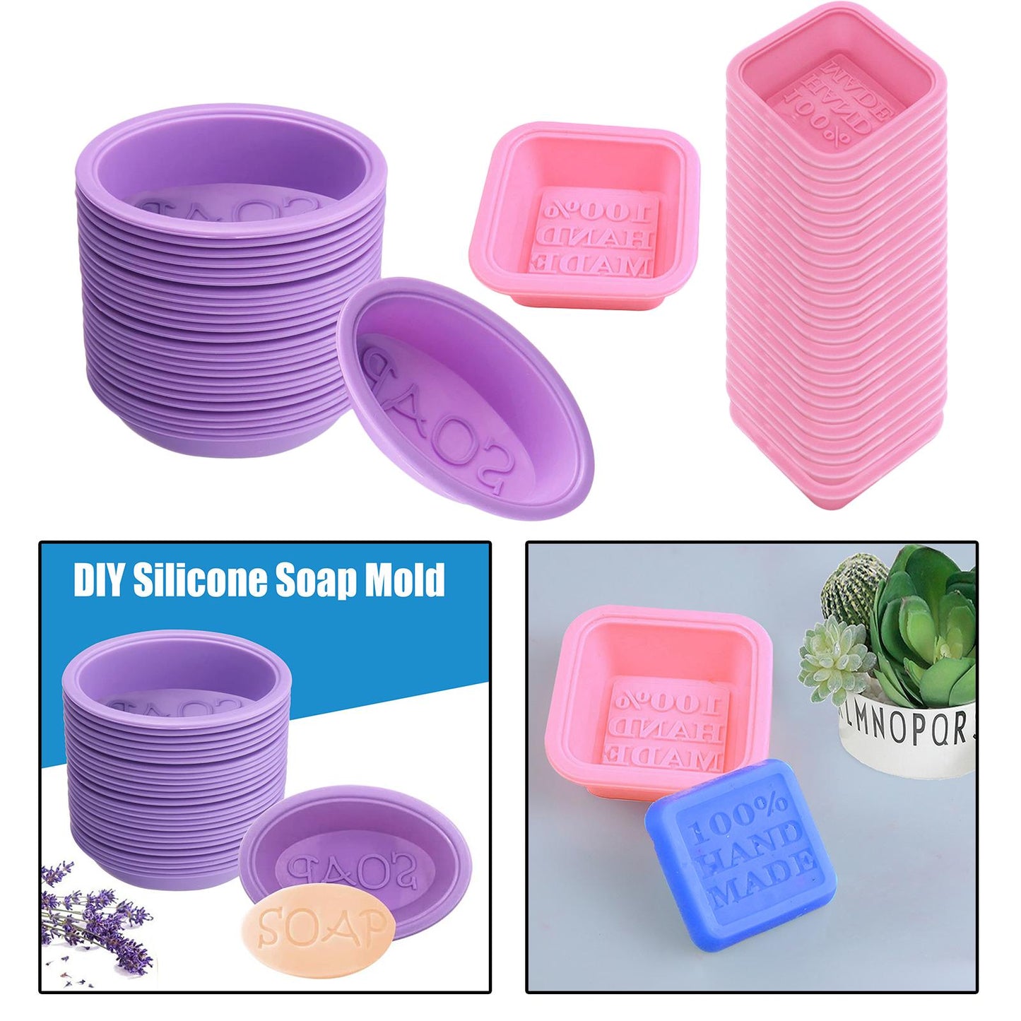 25 Packs Handmade Soap Molds Baking Mold For Soap Making Muffin Square