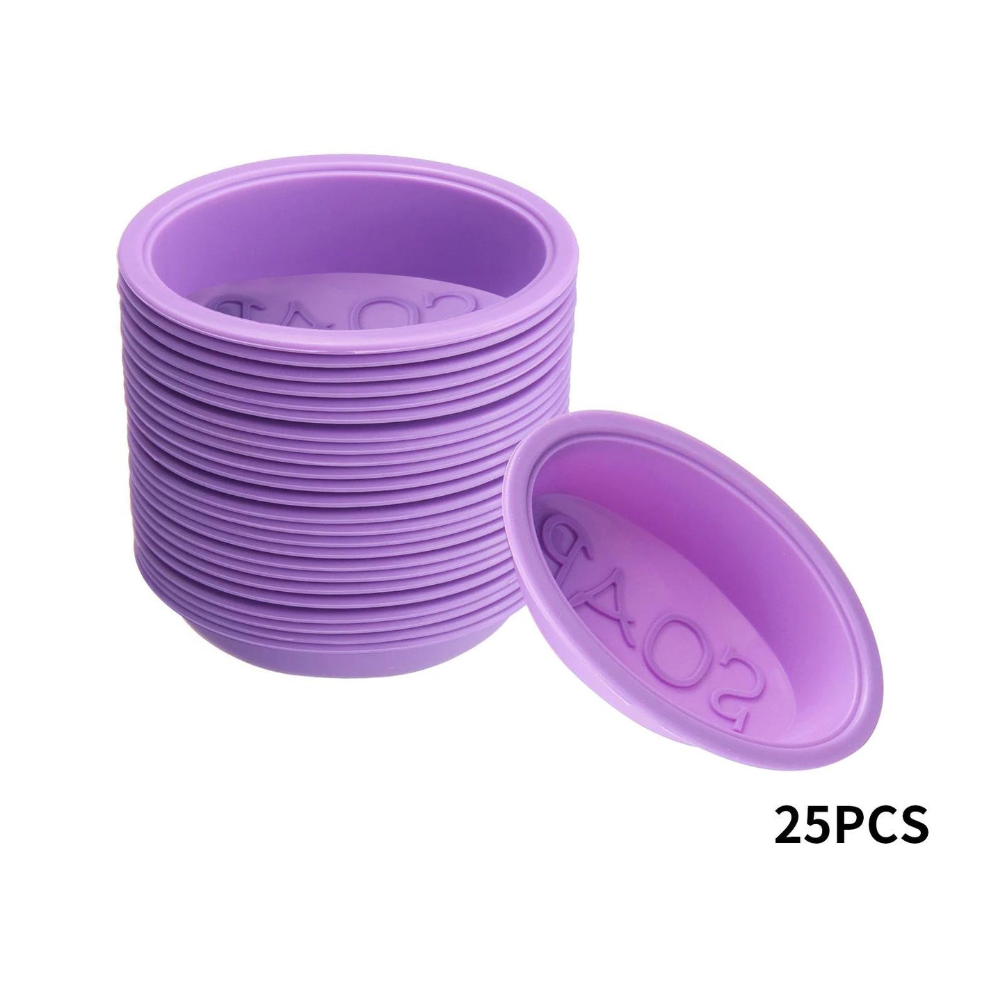 25 Packs Handmade Soap Molds Baking Mold For Soap Making Muffin Oval