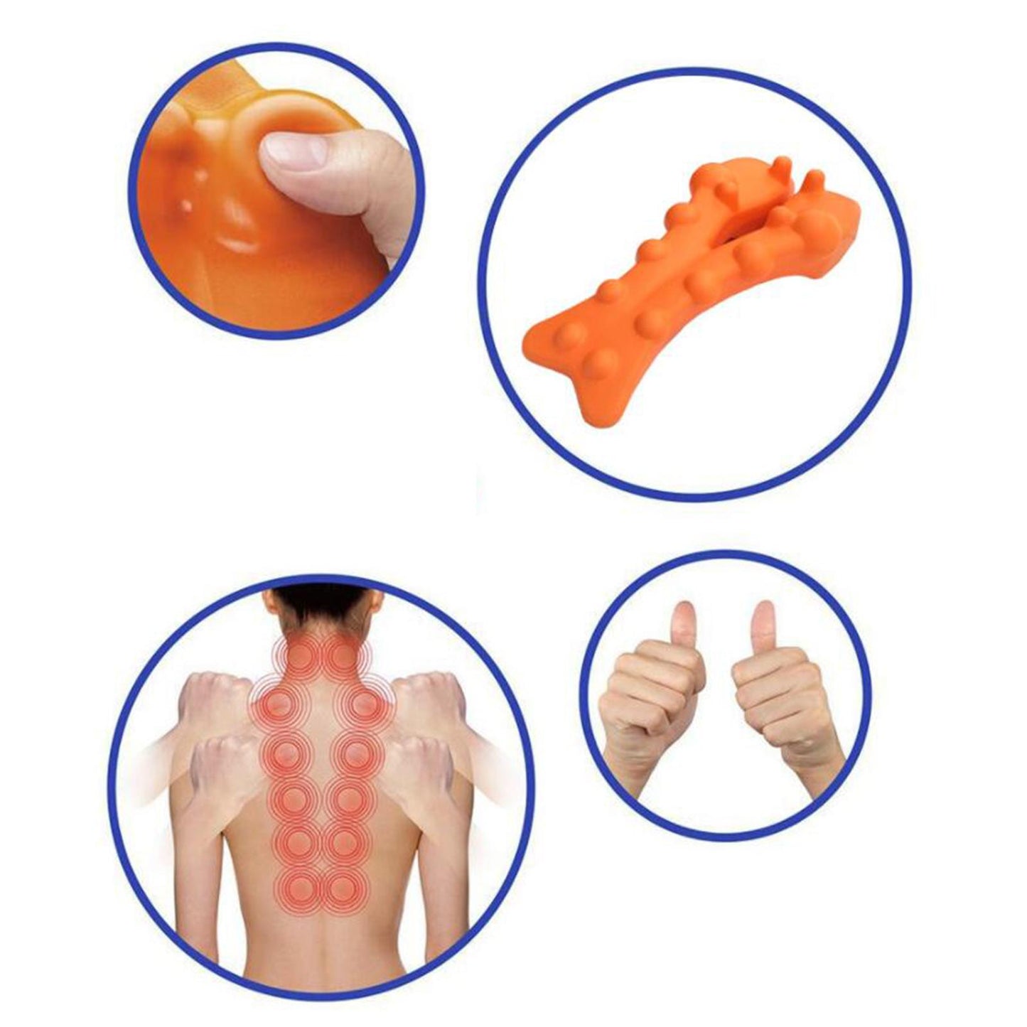 Lumber Massage Pillow Back Stretcher Pain Relief for Herniated Disc Orange