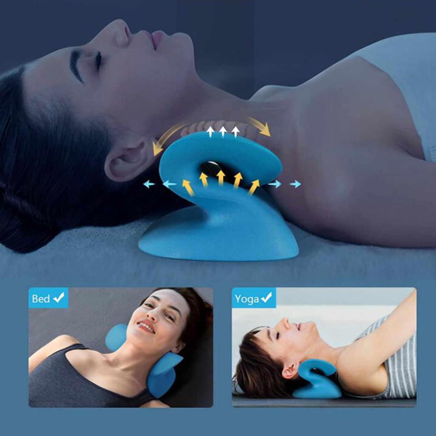 Neck Stretcher Pillow Cushion Neck Shoulder Relax Cervical Traction Device
