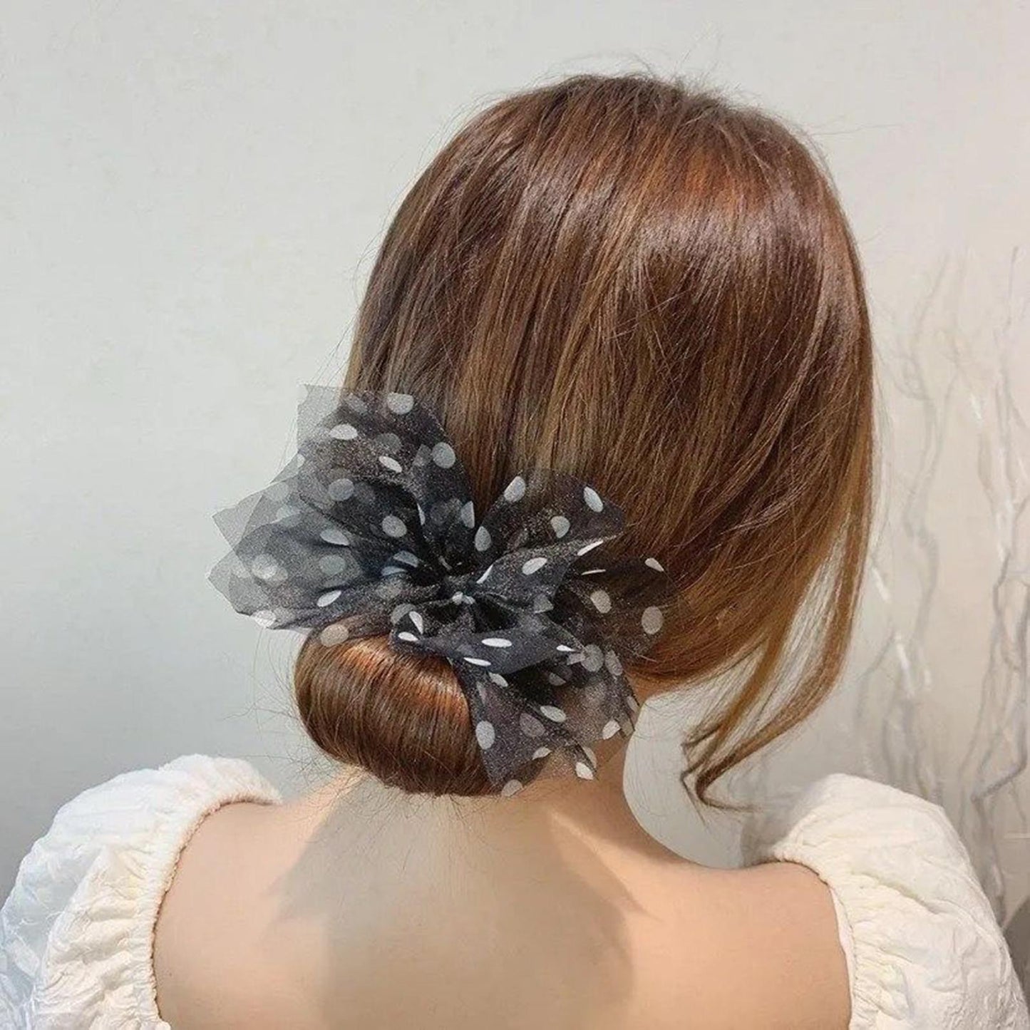 Hair Stick Band French Twist Bowknot Women Elegant Bun Maker Wedding Black