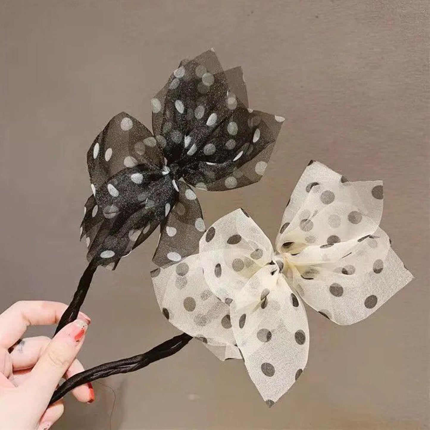 Hair Stick Band French Twist Bowknot Women Elegant Bun Maker Wedding Black