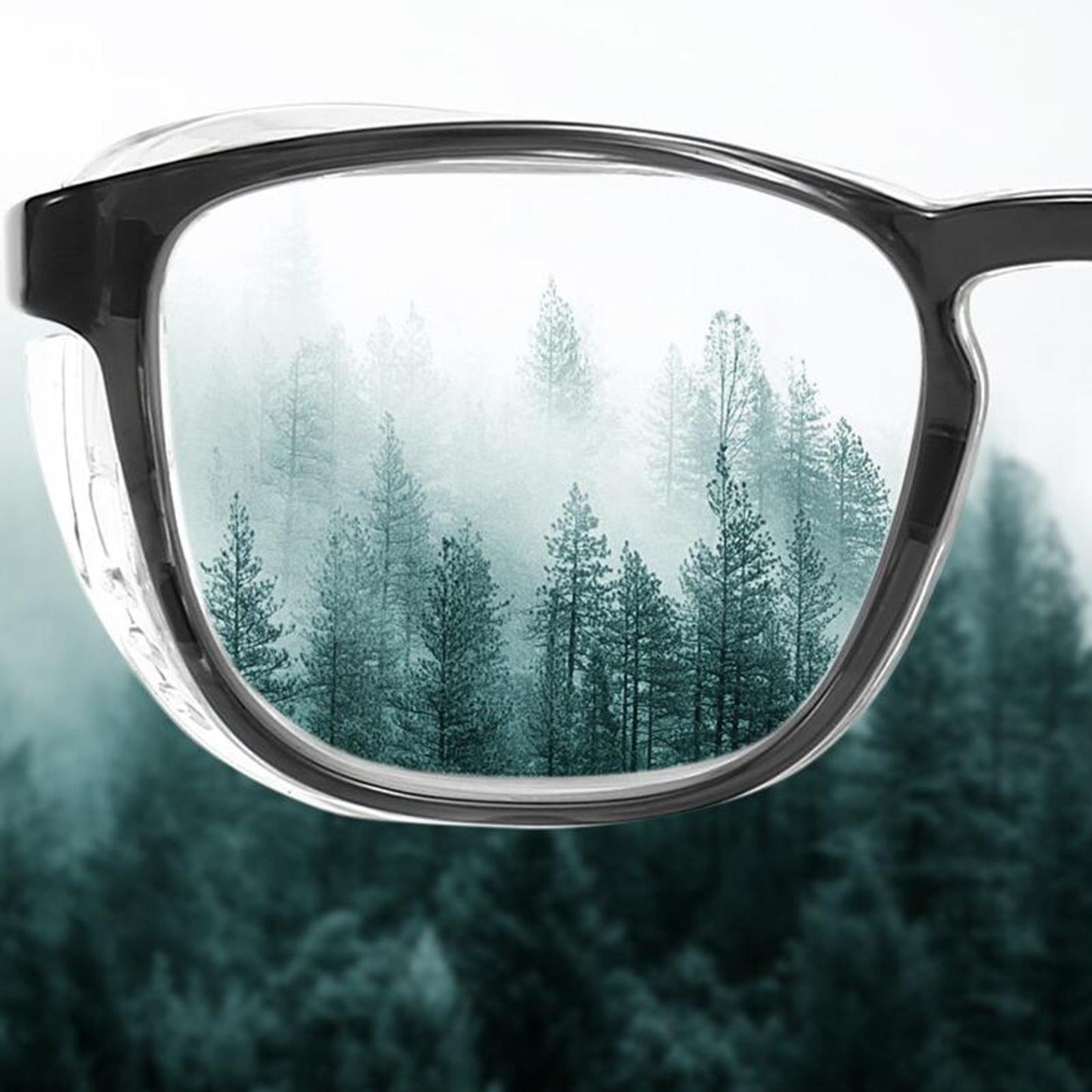 Safety Glasses with Clear Anti Fog Wrap Around Lenses UV Resistant Brown