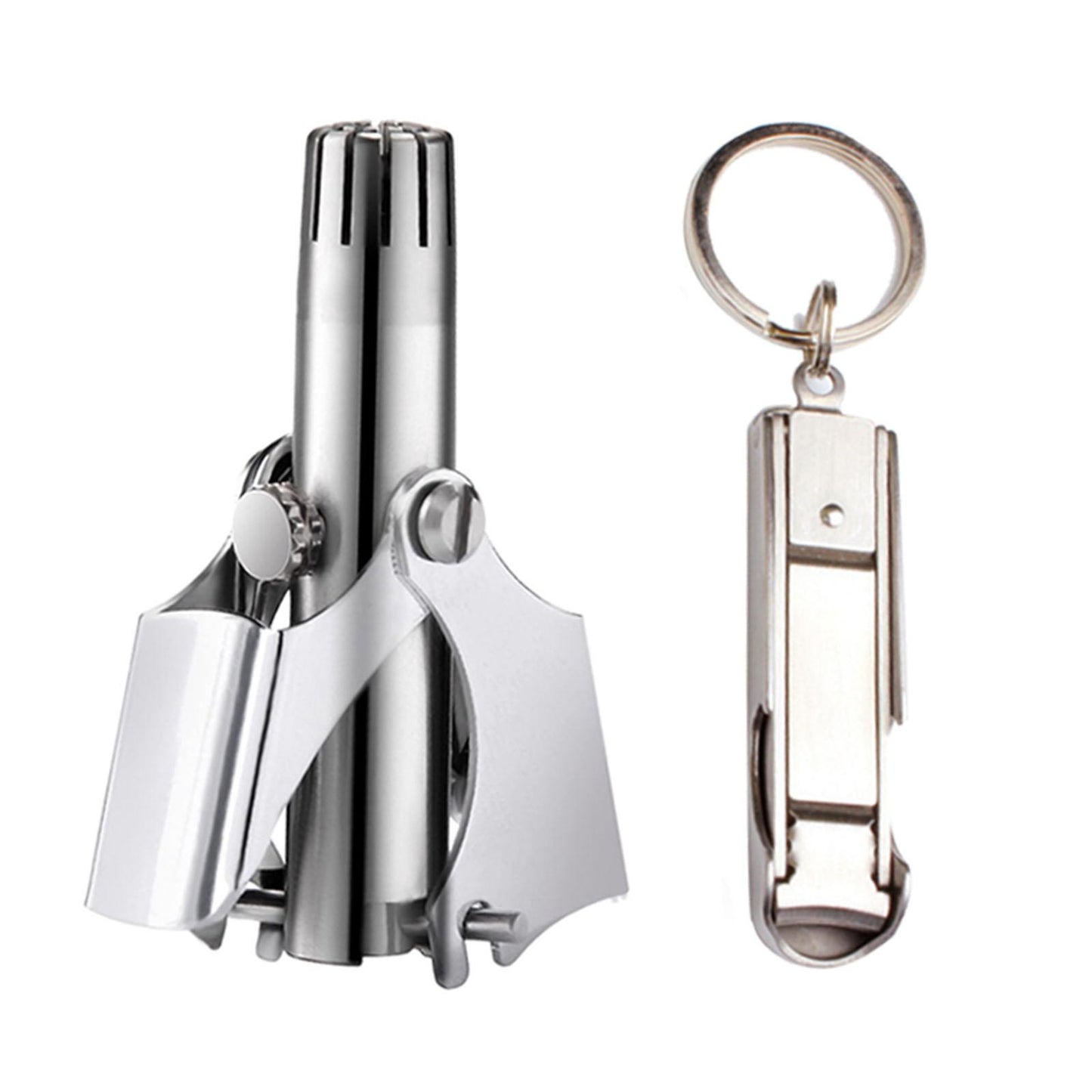 Portable Manual Nose Hair Trimmer Stainless Steel Hair Remover Nasal Shaver