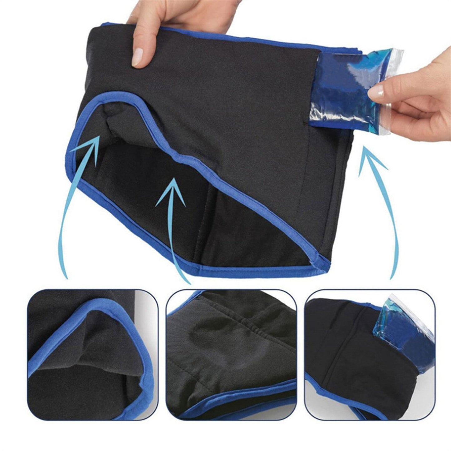 Cotton Sleep Eye Mask With Travel Pouch Comfortable Blindfold Black