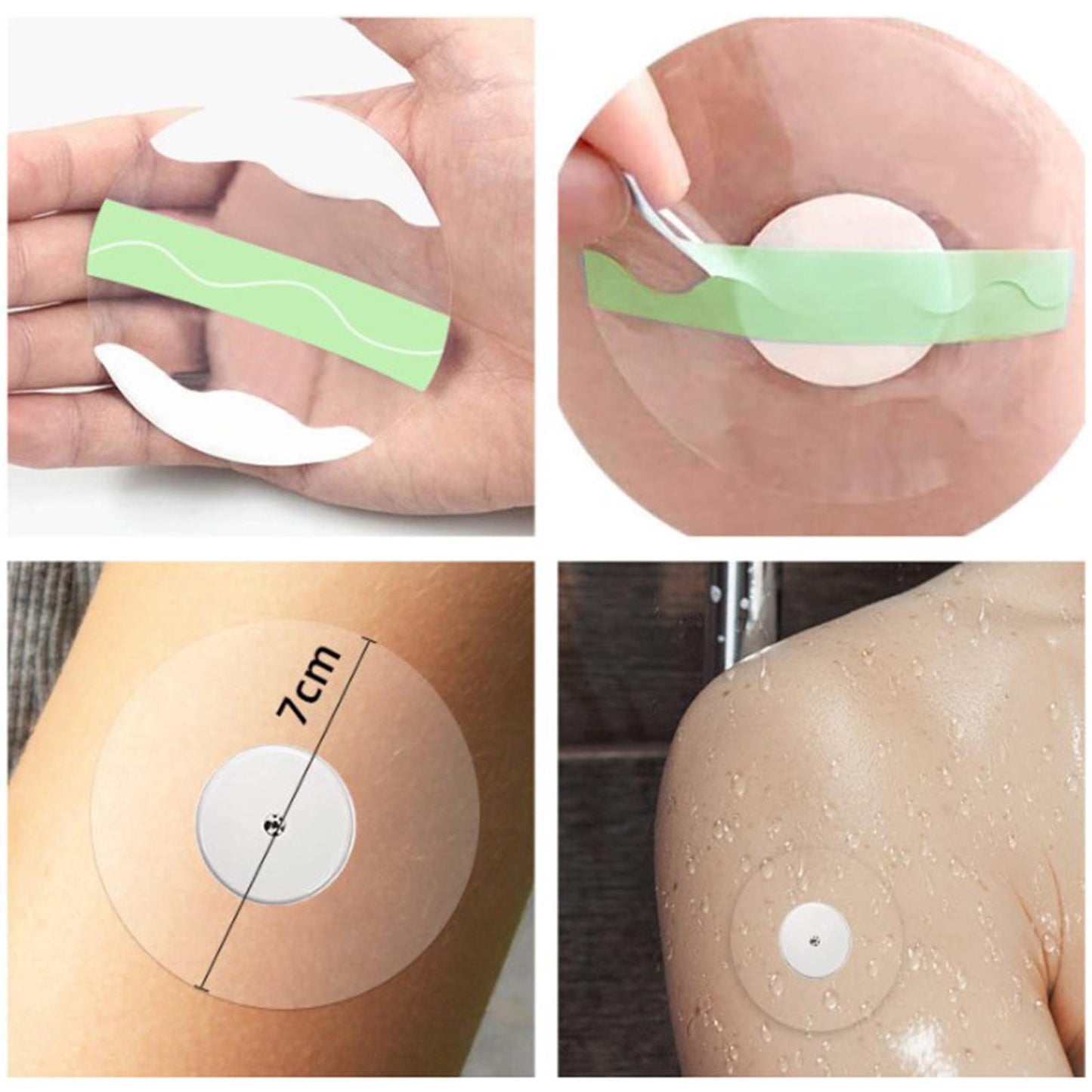 25Pcs Sensor Covers Adhesive Patches Transparent Precut for Shower Oval