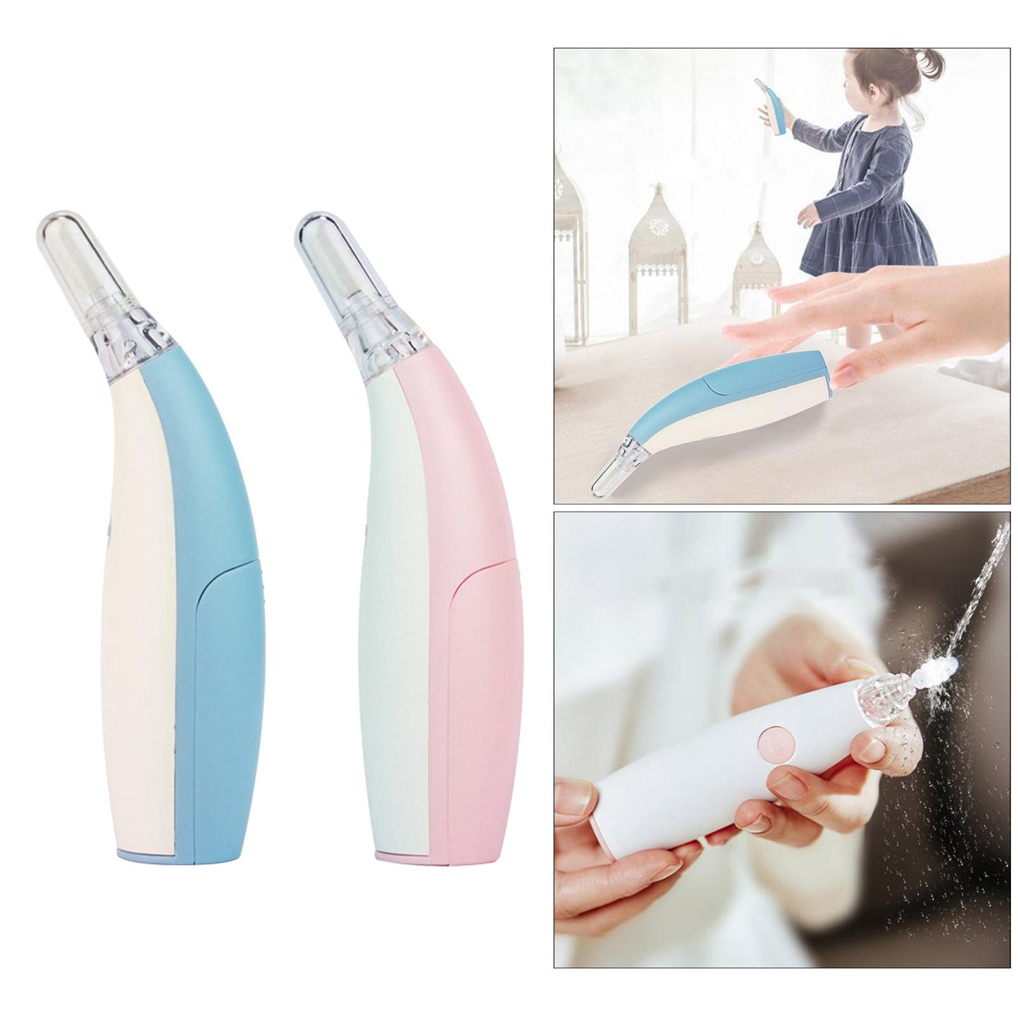 Kid's Electric Ear Wax Remover Earwax Cleaner Set Removal Tool Painless Blue