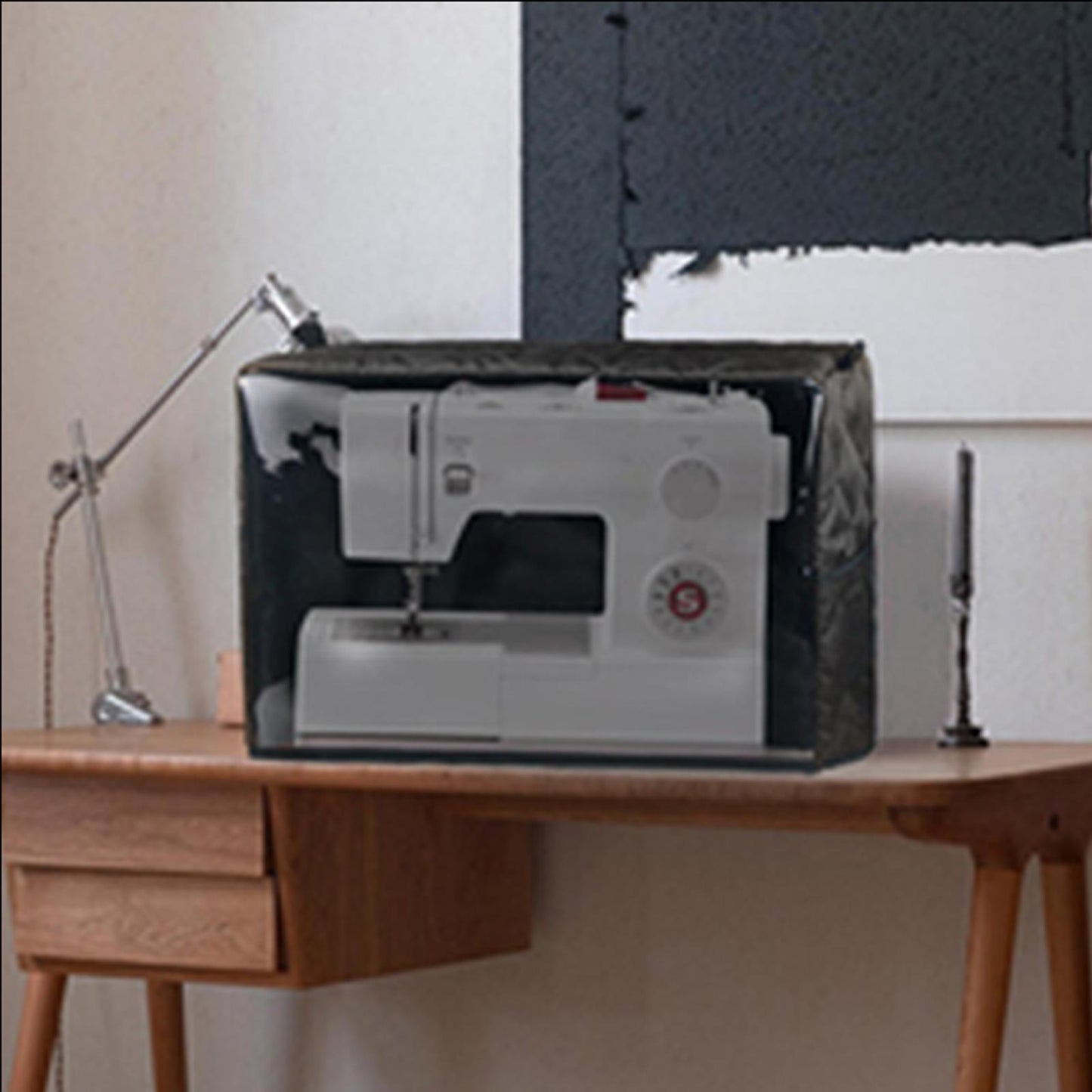 Sewing Machine Cover Protective Dustproof Waterproof Portable Black