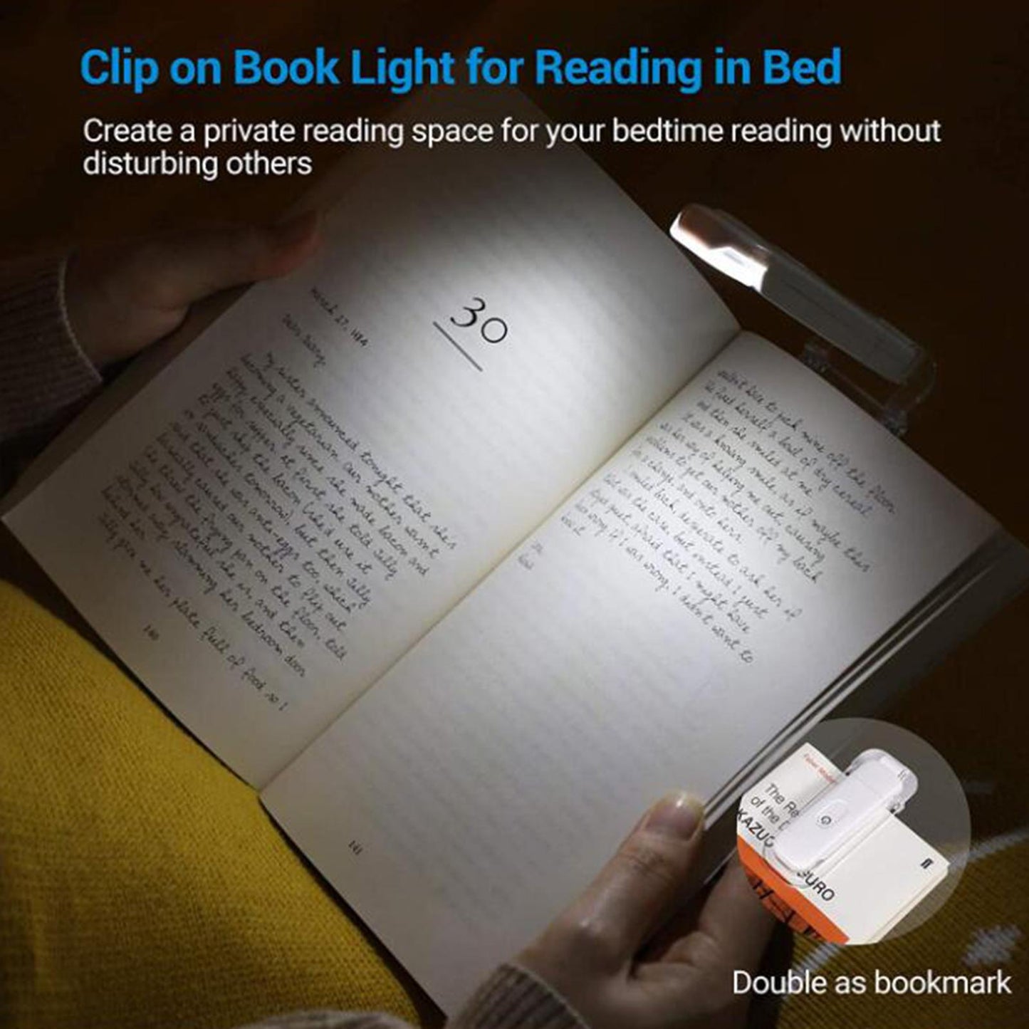 LED Light USB Lights 2 Brightness Levels Flexible Lamp Reading in Bed