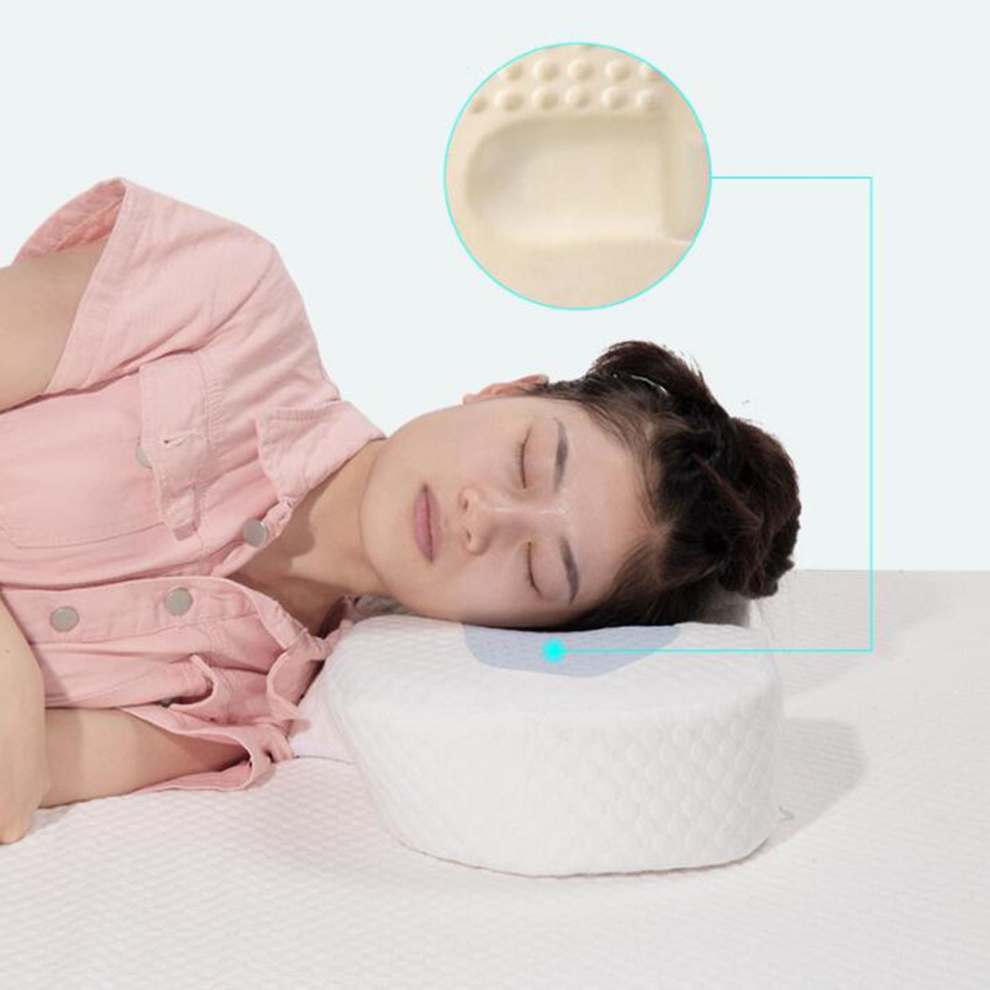 Contour MemoryFoam Contour Sleep Pillow Cervical Neck Support Washable White