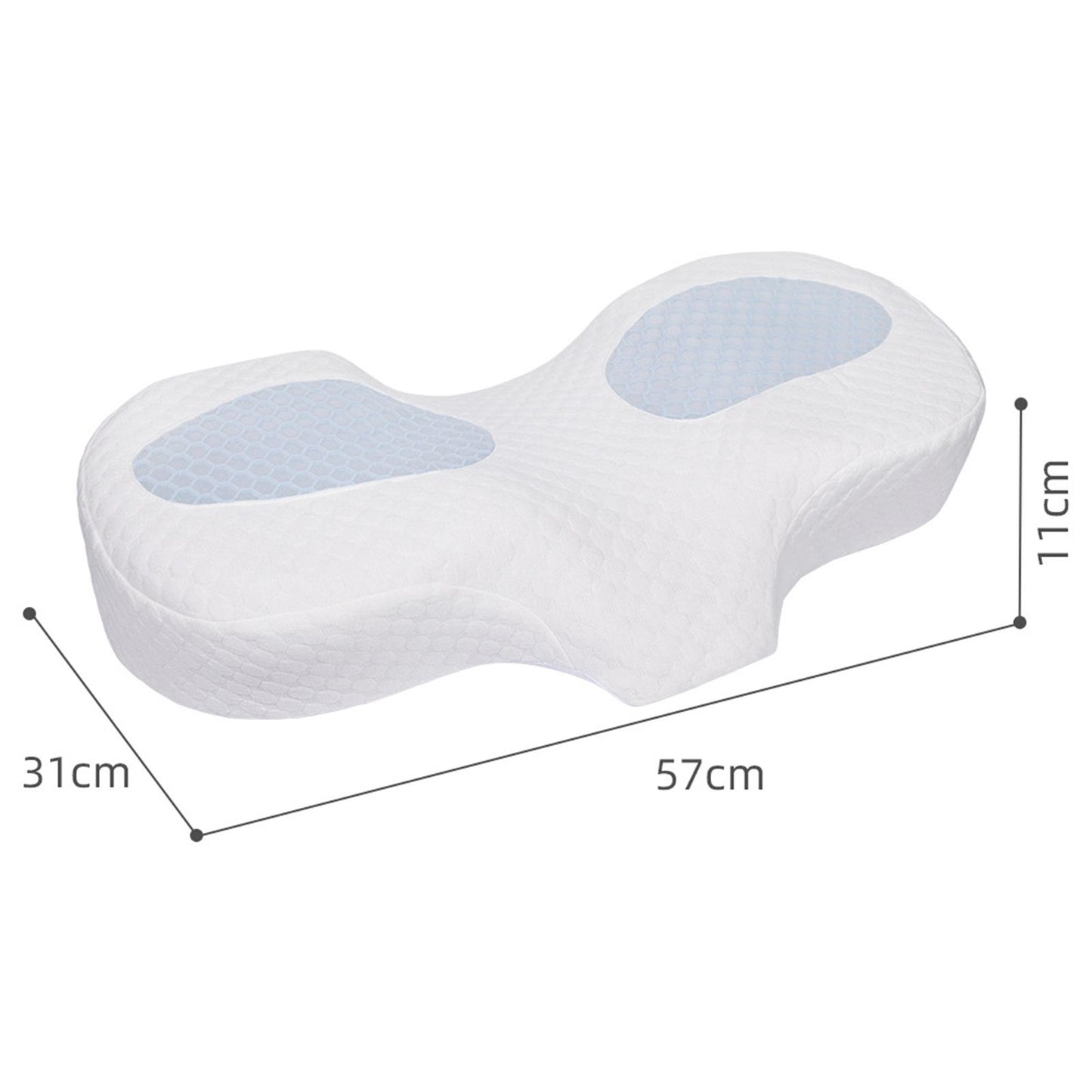 Contour MemoryFoam Contour Sleep Pillow Cervical Neck Support Washable White