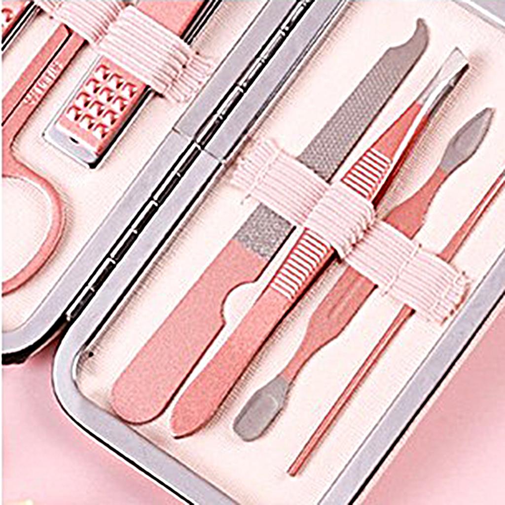 Nail Clipper Set Stainless Steel Pedicure Cuticle for Women and Men Portable 7 Pieces Set