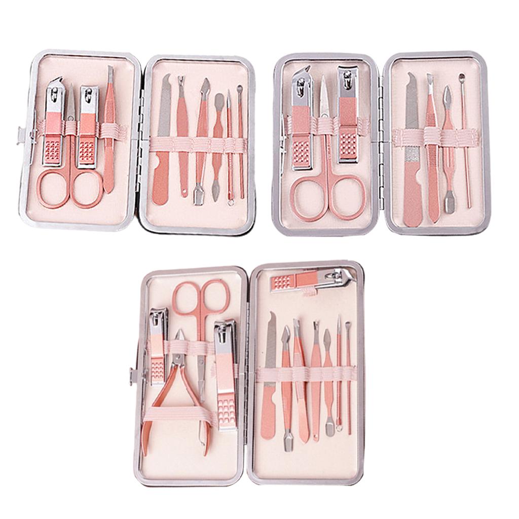 Nail Clipper Set Stainless Steel Pedicure Cuticle for Women and Men Portable 7 Pieces Set