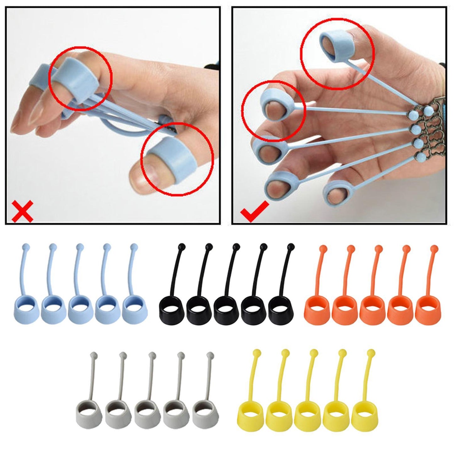 Finger Training Device Tension Strength Hand for Home 10 pounds yellow