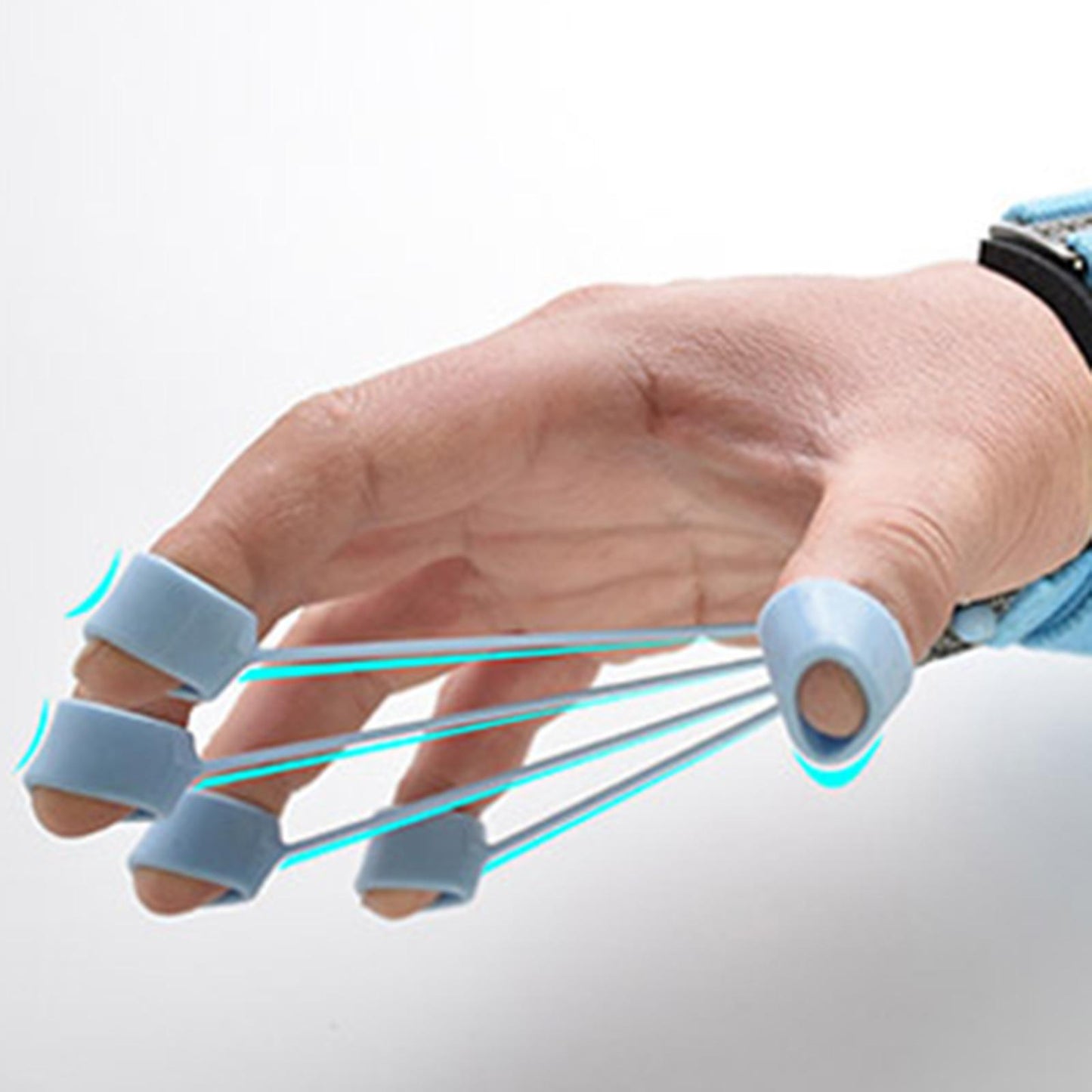 Finger Training Device Tension Strength Hand for Home 20 pounds gray