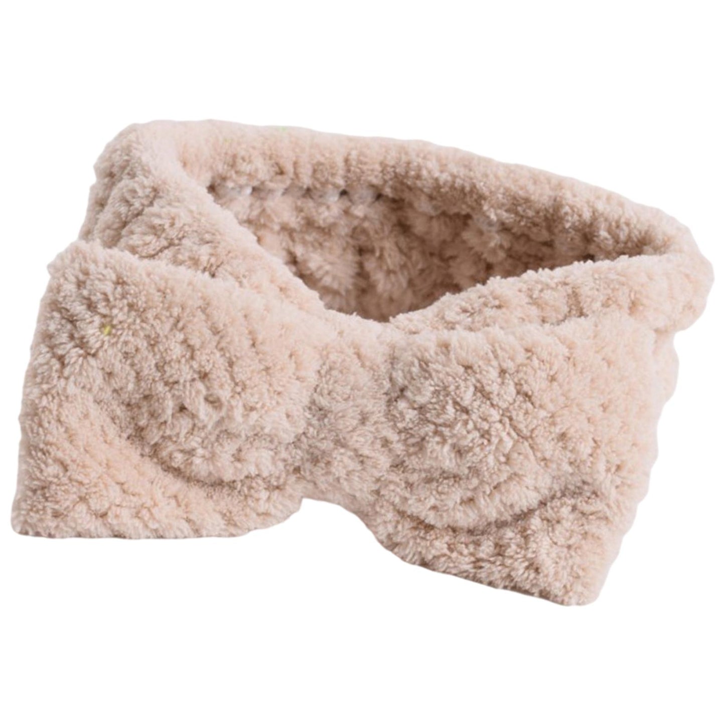 SPA Headband Coral Fleece Head Wraps Soft for Facial Wash Women Brown