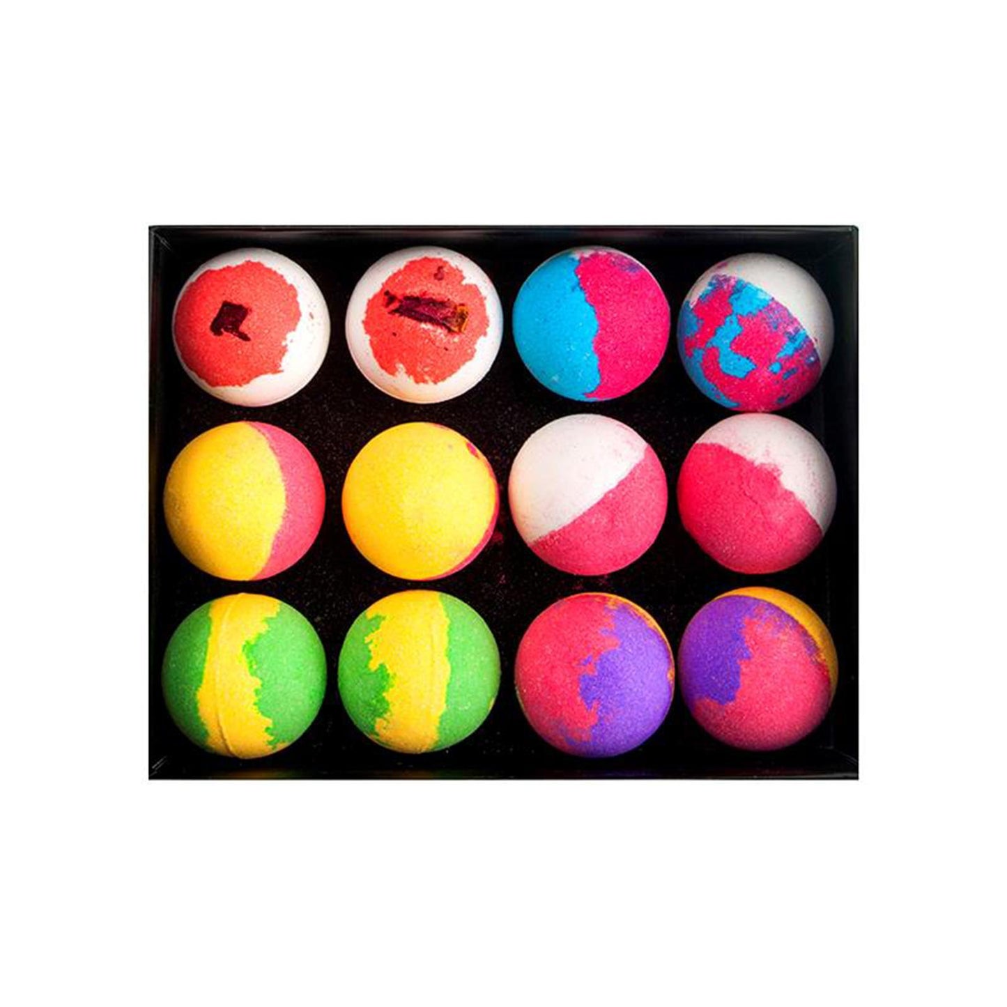 Bath Bombs Kit Sea Salt Bubble Bath Natural Essential Oils Balls for Women 12pcs in One Box