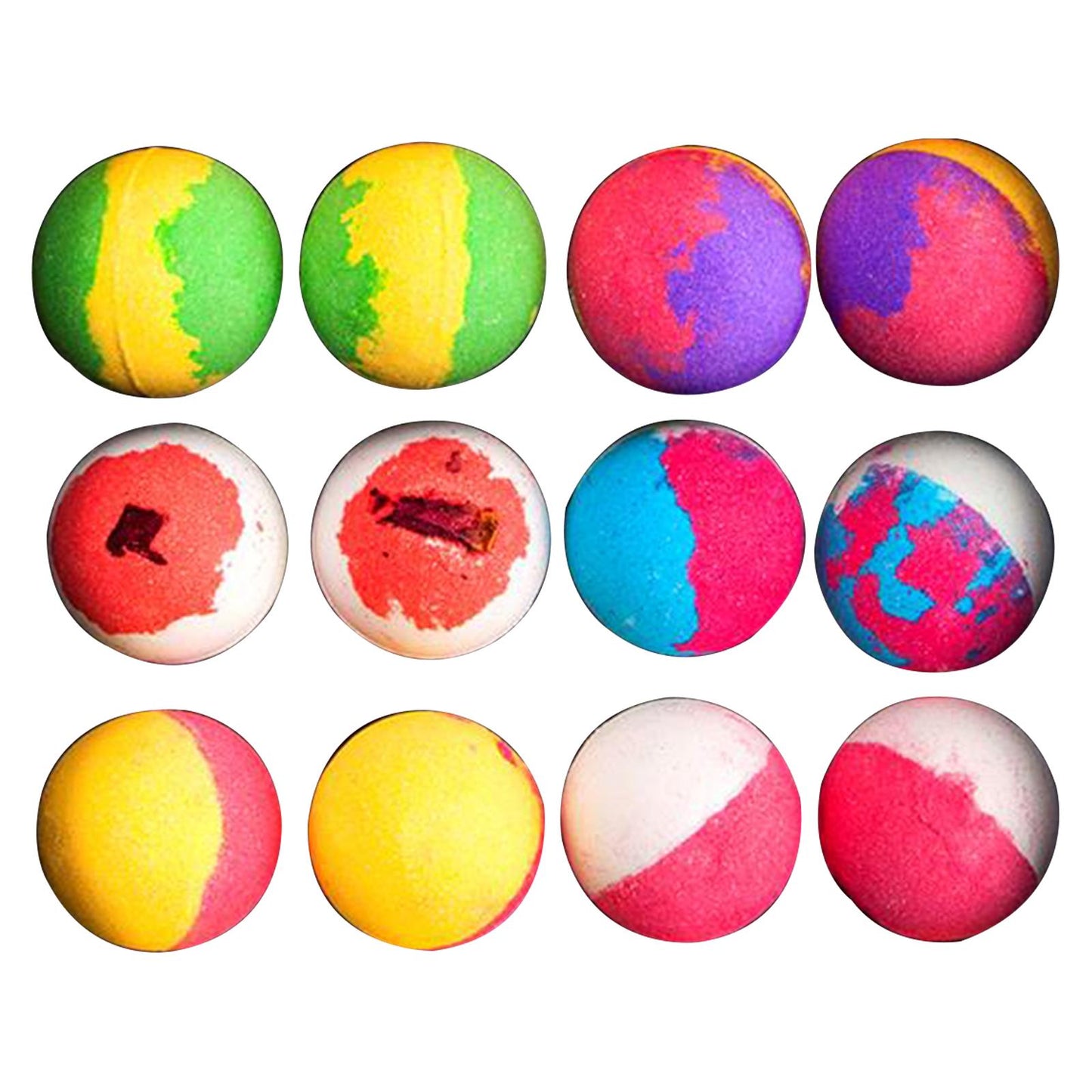 Bath Bombs Kit Sea Salt Bubble Bath Natural Essential Oils Balls for Women 12pcs in One Box