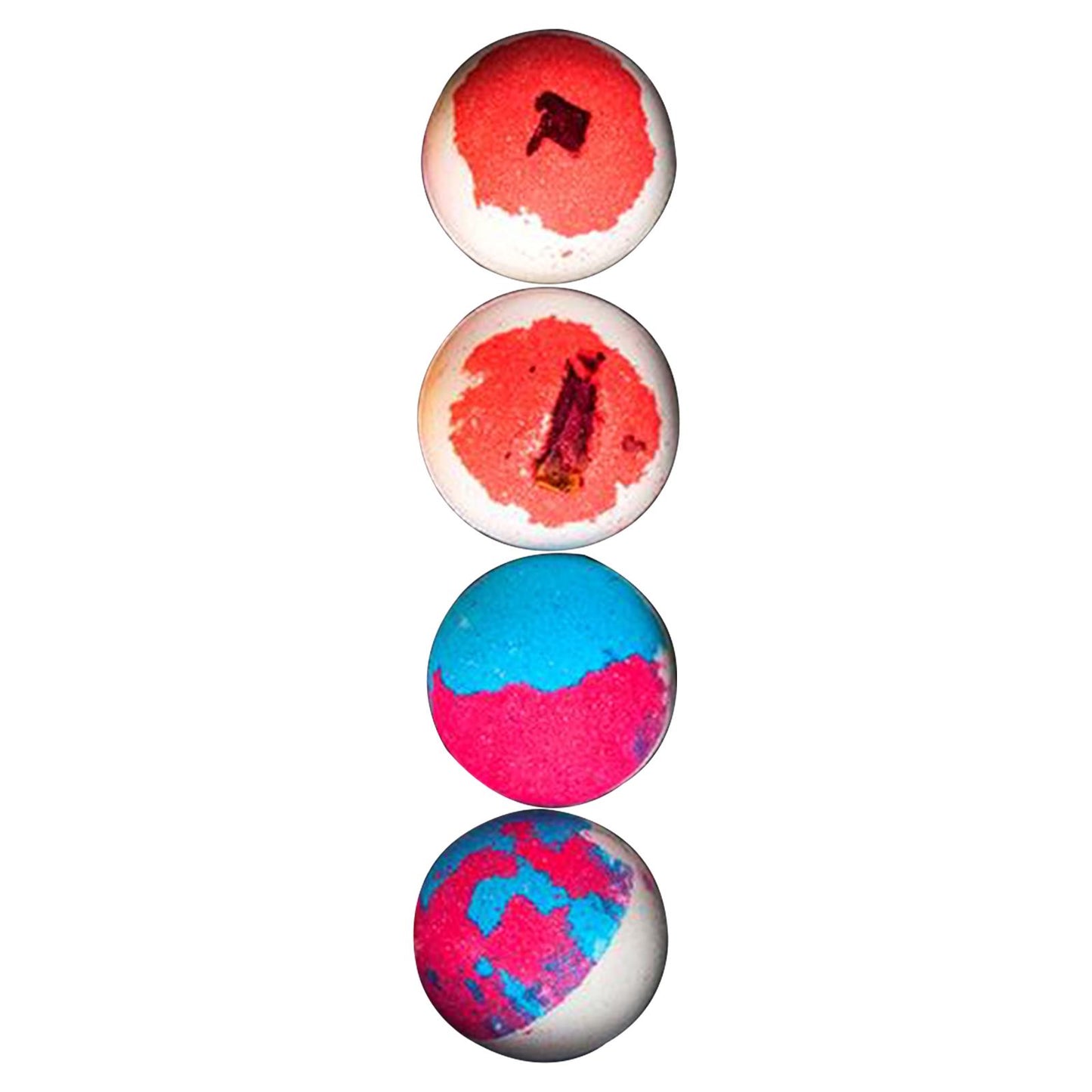 Bath Bombs Kit Sea Salt Bubble Bath Natural Essential Oils Balls for Women 4pcs in One Box