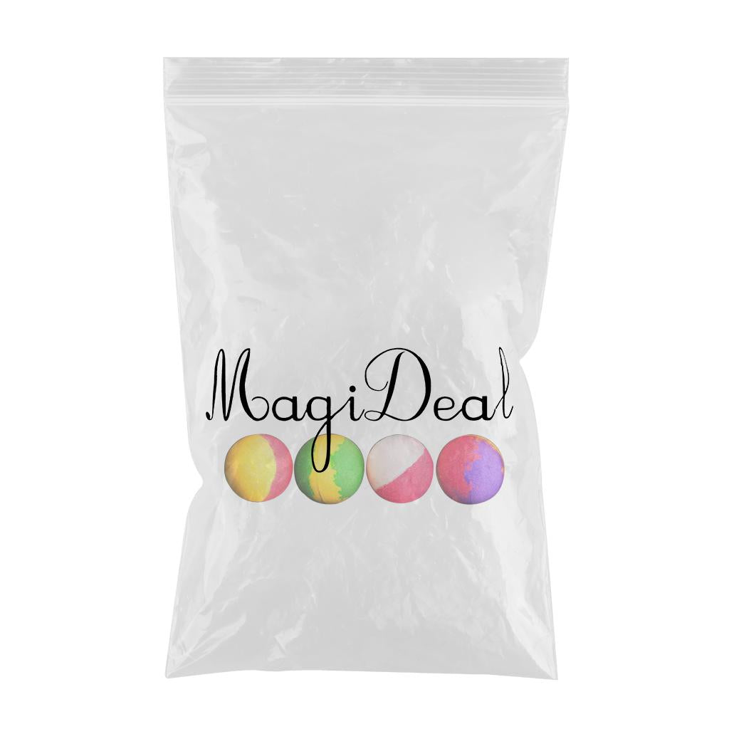 Bath Bombs Kit Sea Salt Bubble Bath Natural Essential Oils Balls for Women 4pcs in One Box