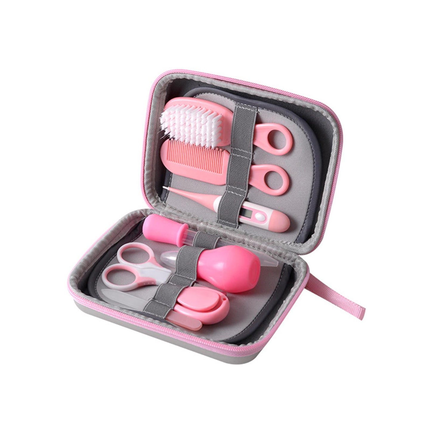 8-pack Baby Care Infant Nail Trimmer Thermometer Kit Essential Pink