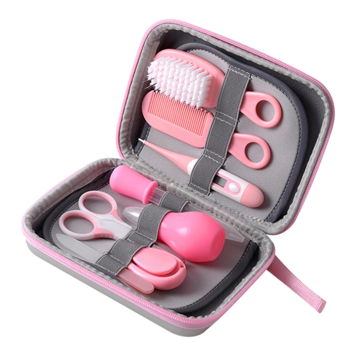 8-pack Baby Care Infant Nail Trimmer Thermometer Kit Essential Pink
