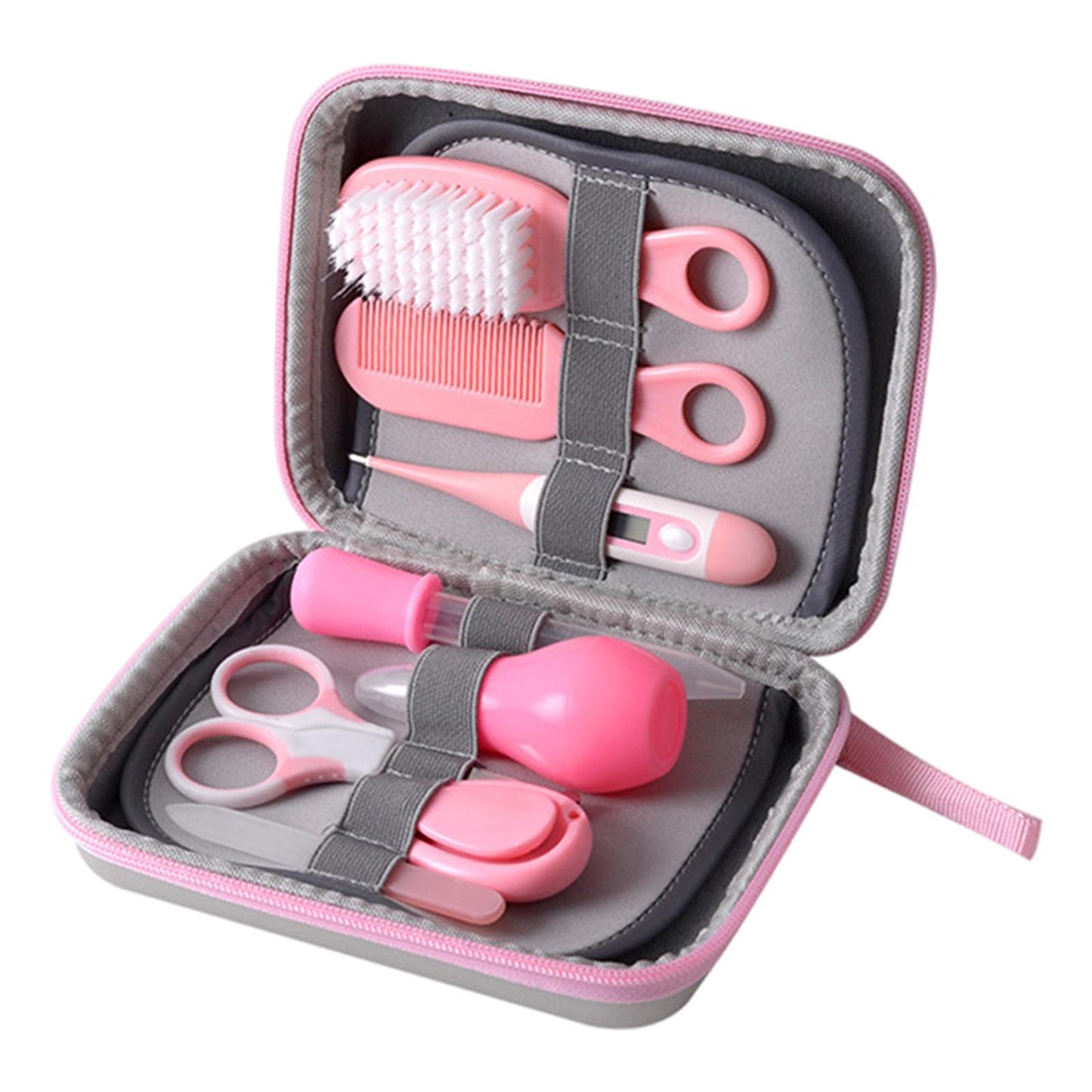 8-pack Baby Care Infant Nail Trimmer Thermometer Kit Essential Pink