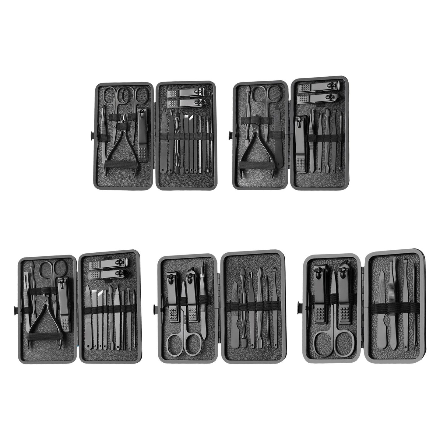 Manicure Nail Clipper Set Nail File Sharp Ear Spoon Fingernail Toenail 7PCS