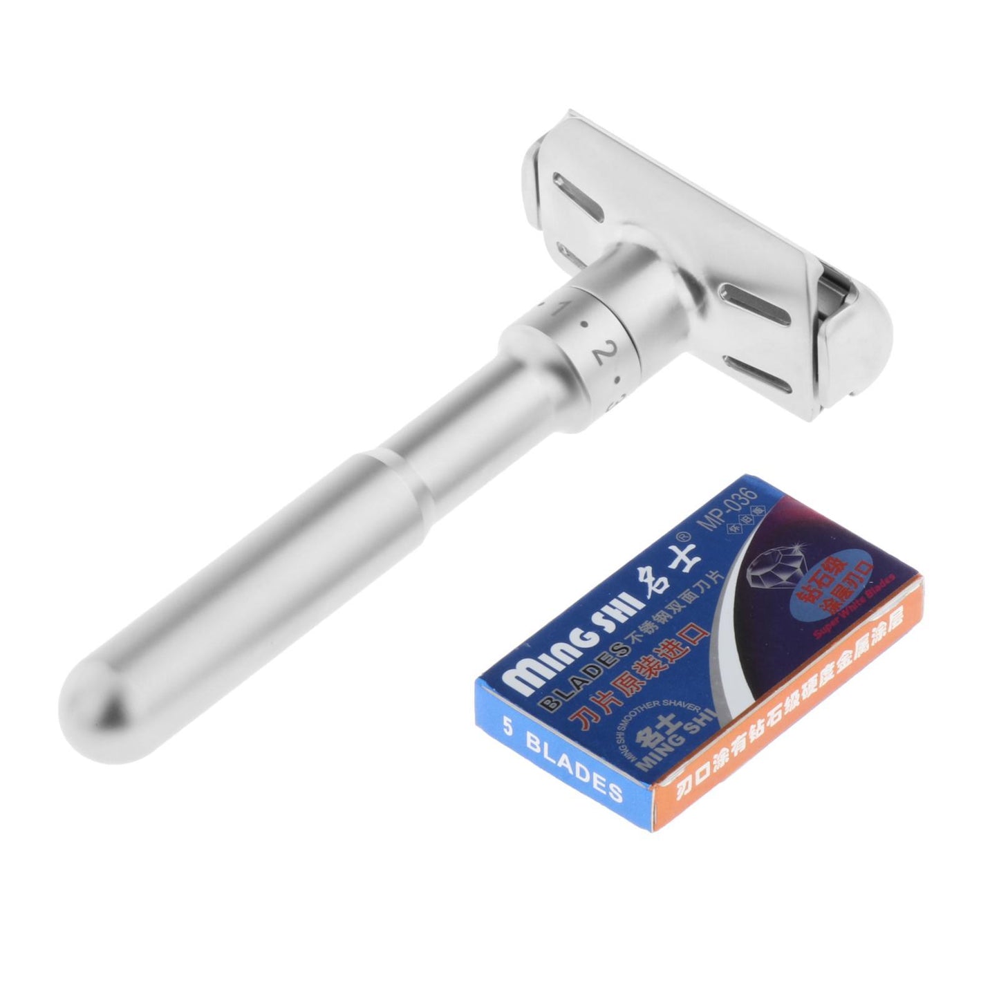 Adjustable Safety Razor Zinc Alloy Classic with 5 Blades for file Hair