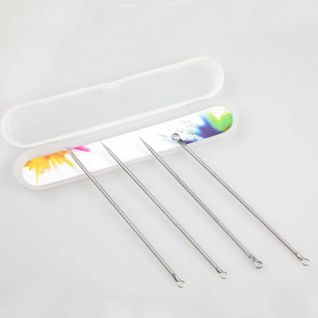 Blackhead Remover Blackhead Tool Kit Pimple Removal Tool 4pcs Silver