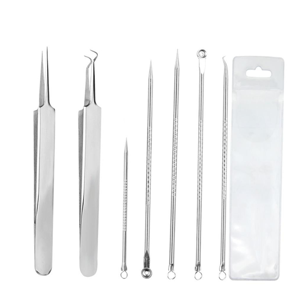 Blackhead Remover Blackhead Tool Kit Pimple Removal Tool 7pcs Silver