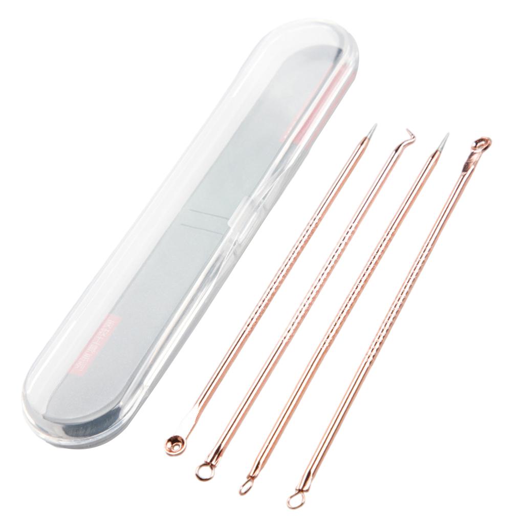 Blackhead Remover Blackhead Tool Kit Pimple Removal Tool 4pcs Rose Gold
