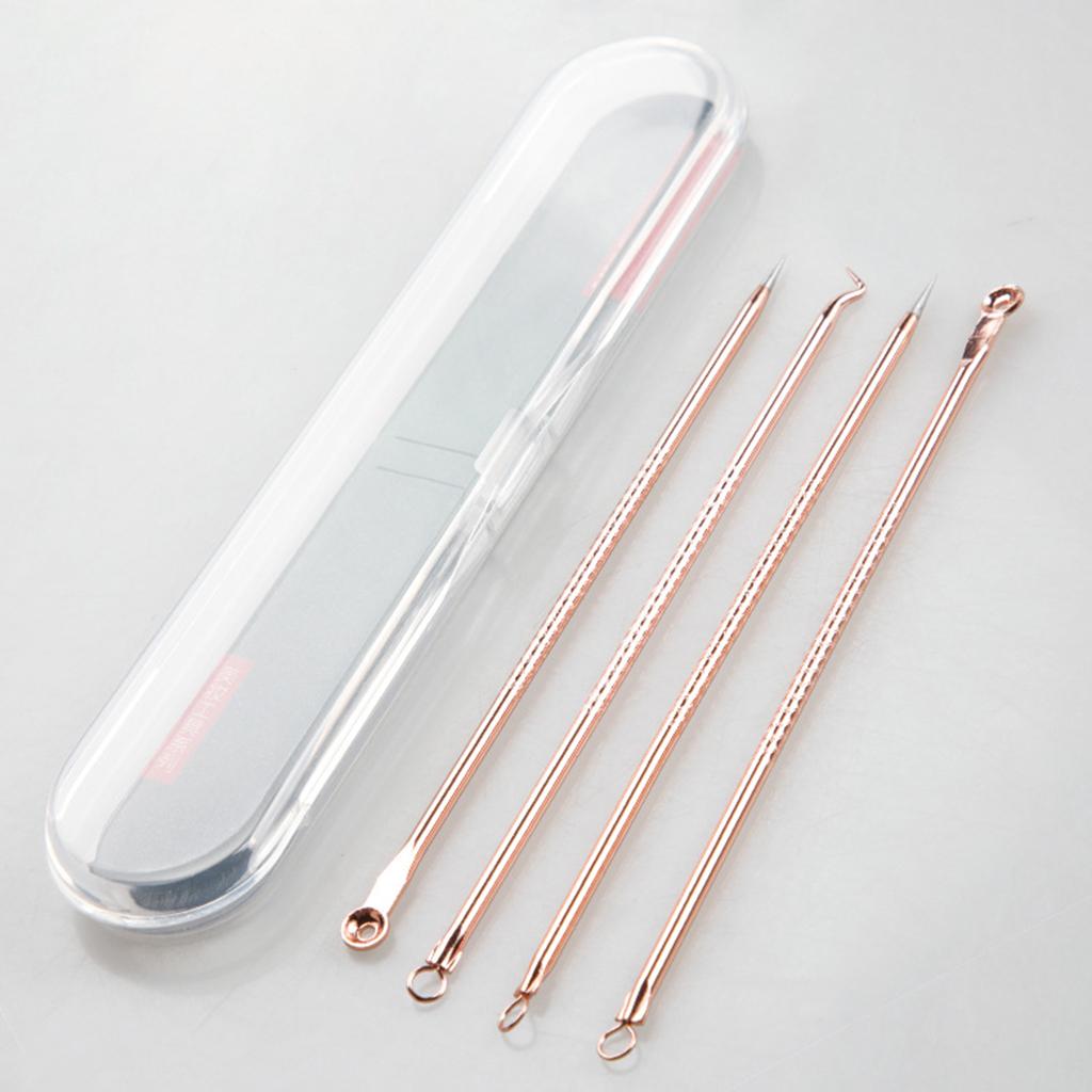 Blackhead Remover Blackhead Tool Kit Pimple Removal Tool 4pcs Rose Gold