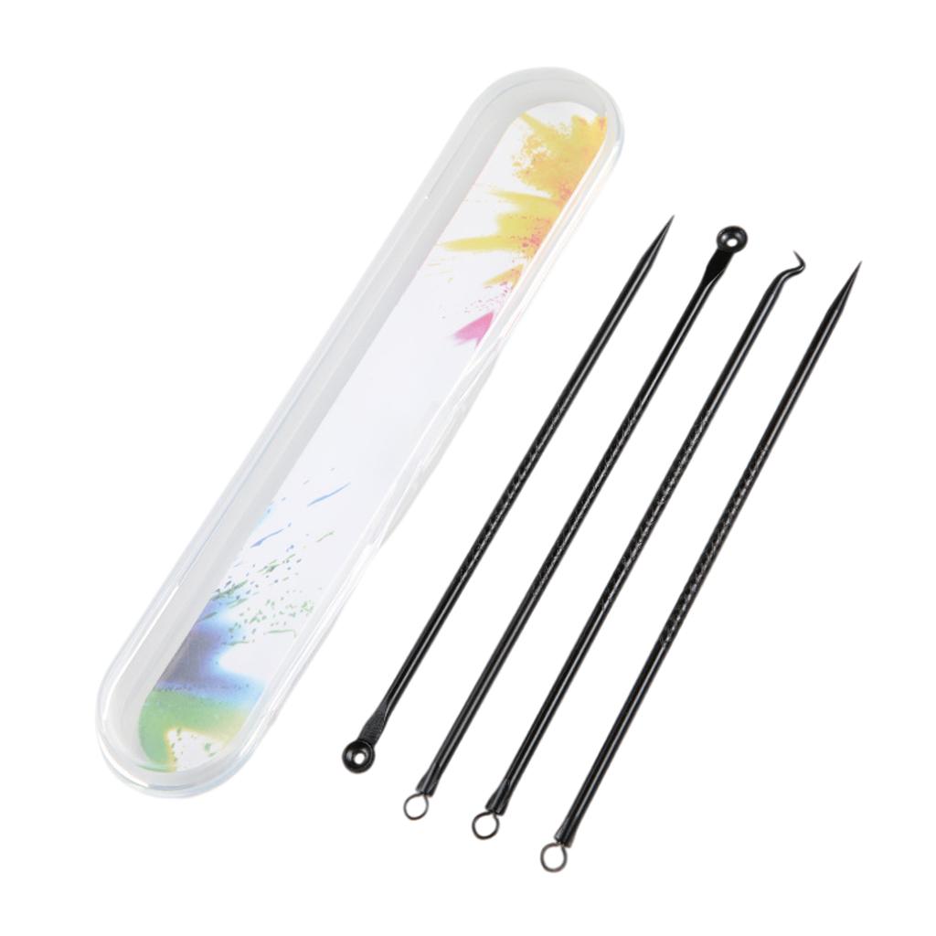 Blackhead Remover Blackhead Tool Kit Pimple Removal Tool 4pcs Black