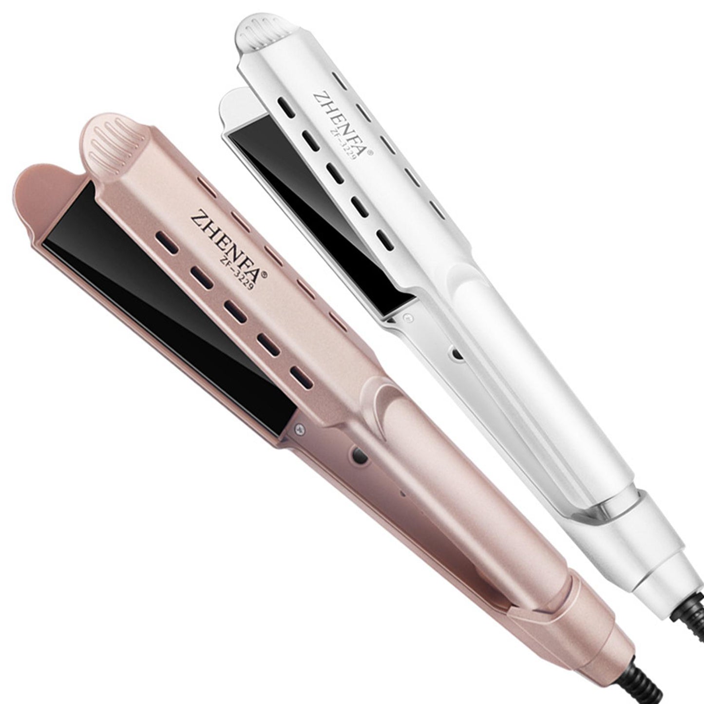 Hair Straightener Curler Curling Iron No Snagging Plug-EU Golden