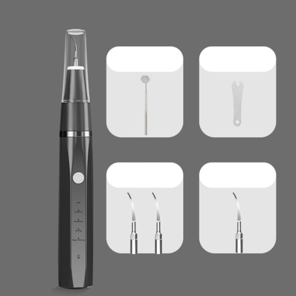 Sonic Electric Dental Irrigator 1500mAh Cleaning Tool for Teeth Braces Black