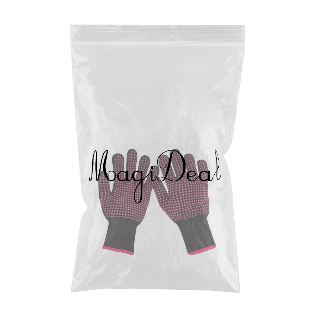 2Pcs Heat Resistant Gloves Durable Silicone Tools for Hair Curler Hair Salon 24x10x1cm