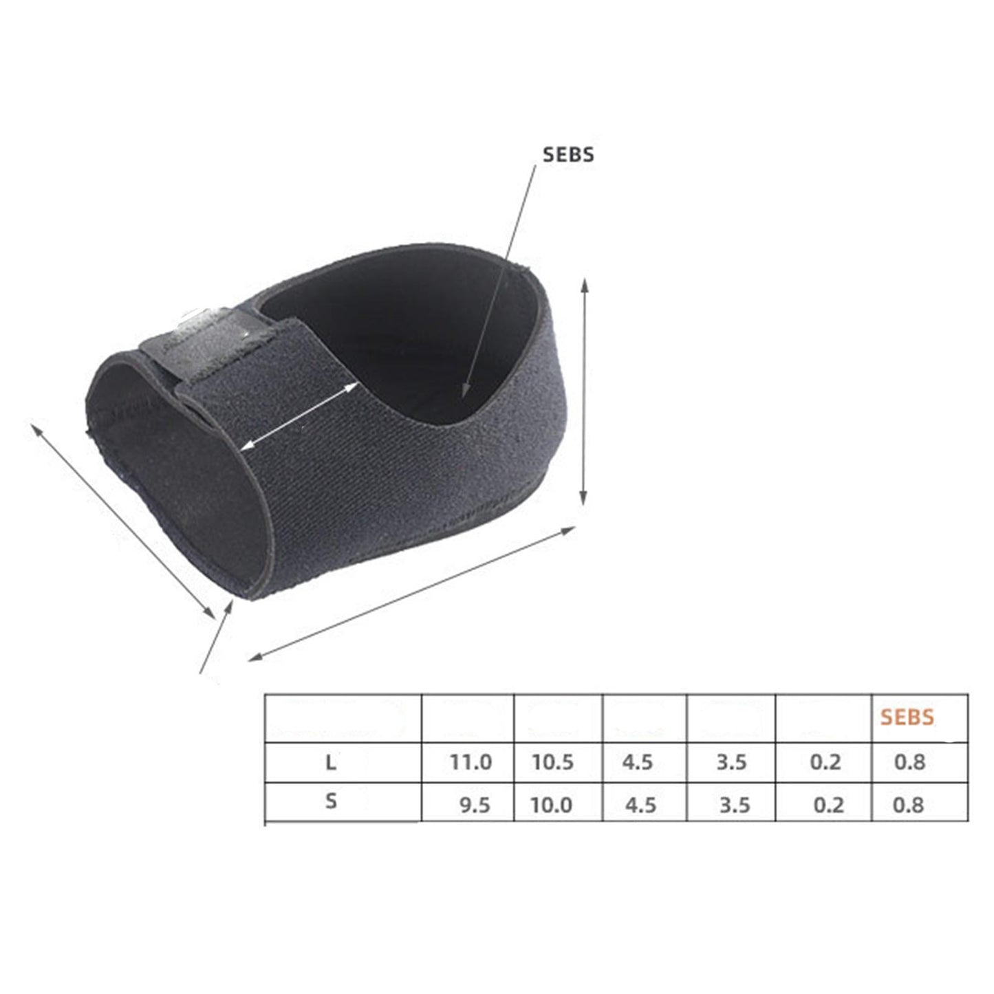Heel Pad heel sock Heel Cushion Heel Support Brace damping Cracked Dry Black S