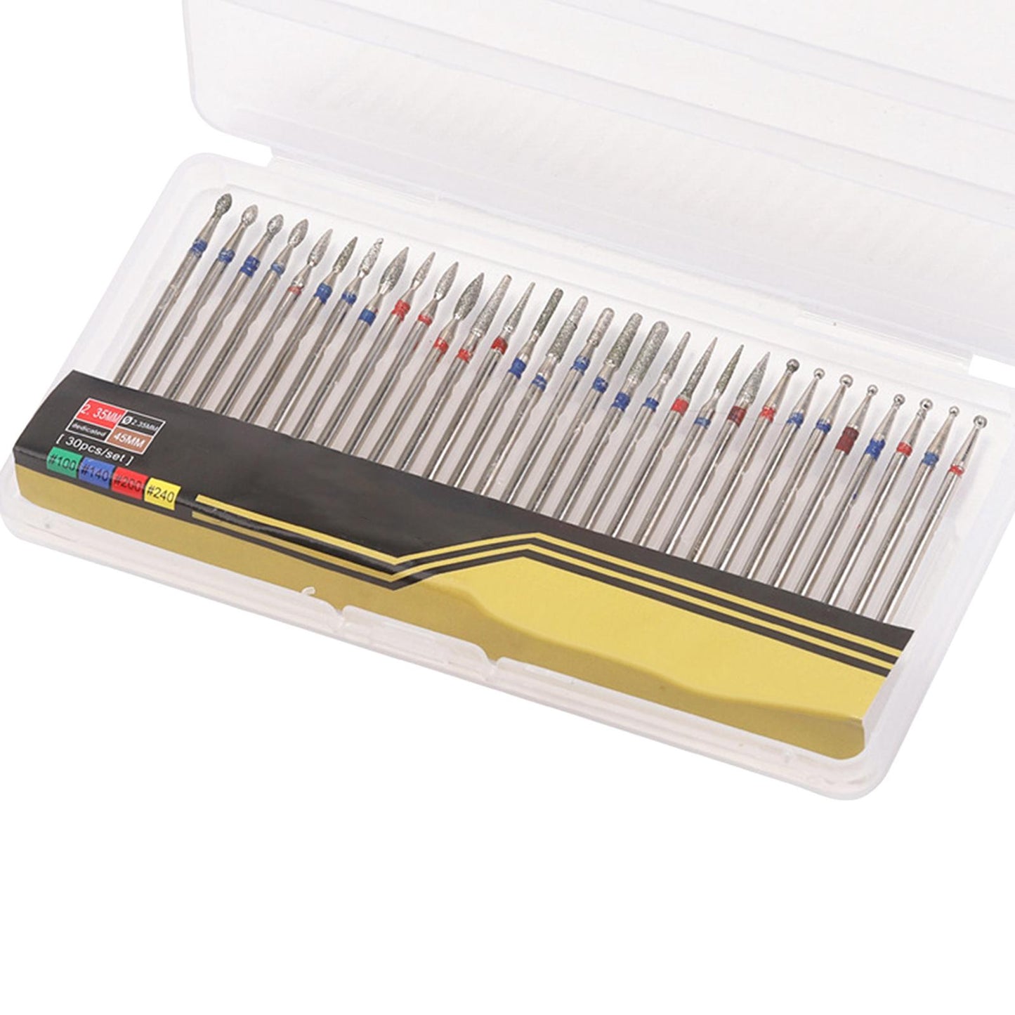30pcs Nail Drill Bits for Remove Poly Gel Nails Salon Spa Professional