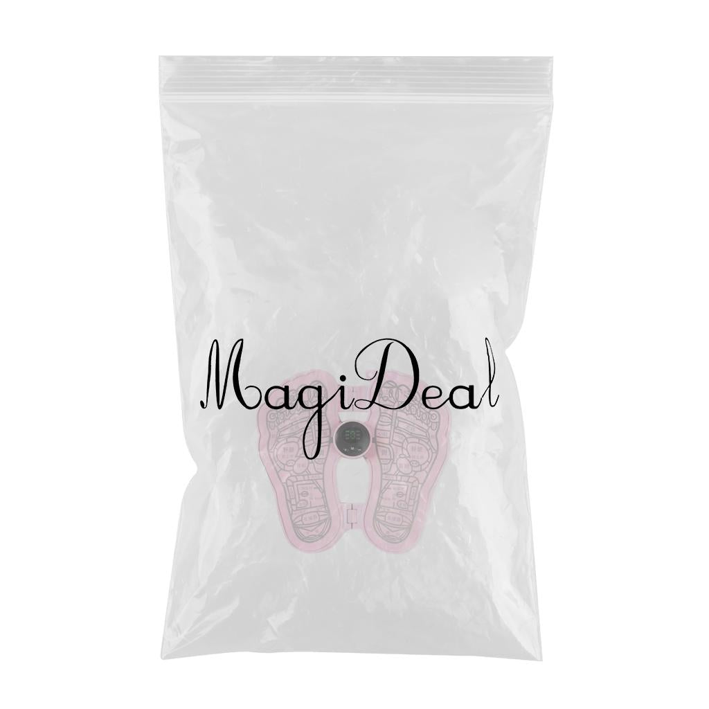 Foot Massager Cushion Electric USB Rechargeable Deep Kneading Shock Portable Pink Footprint