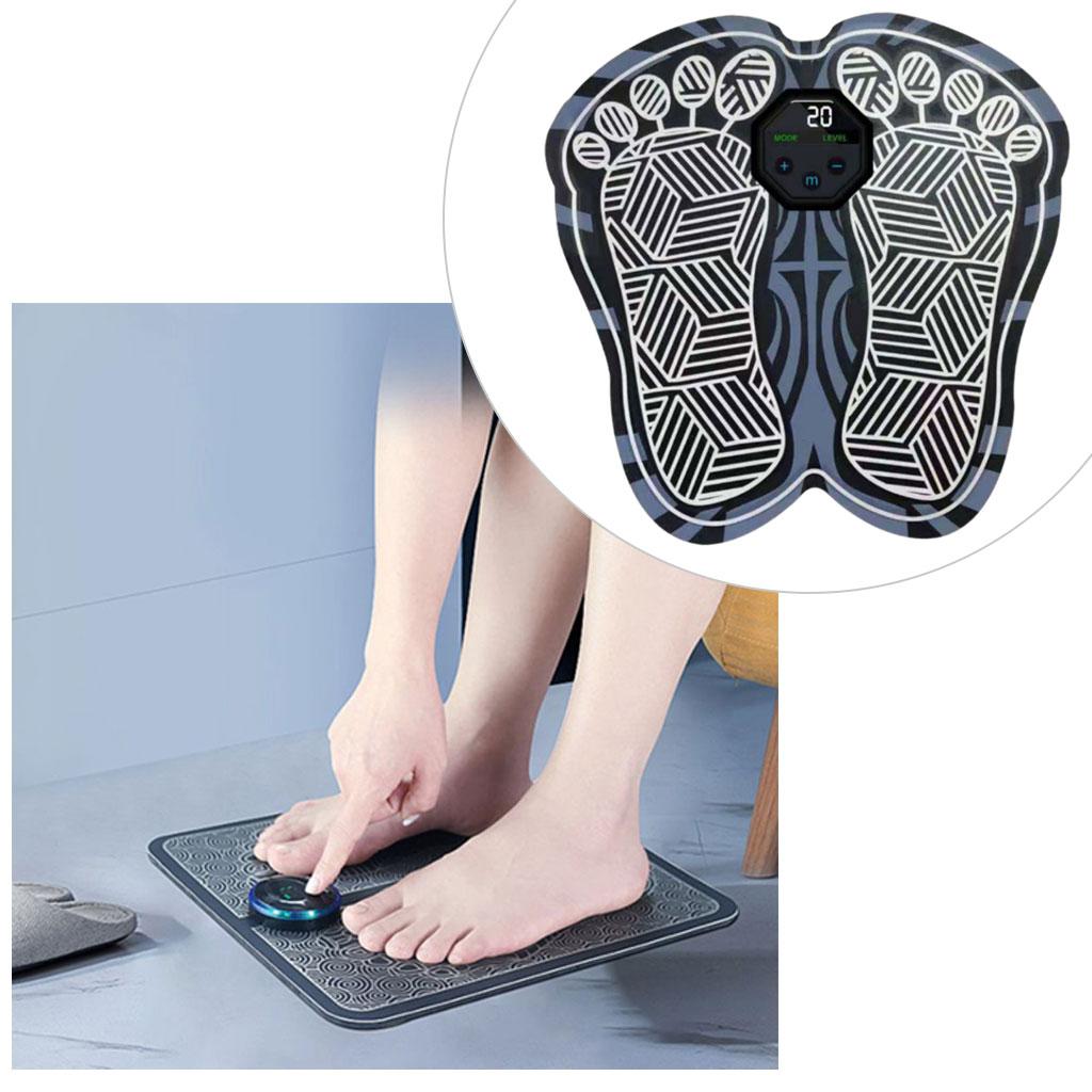 Foot Massager Cushion Electric USB Rechargeable Deep Kneading Shock Portable Black