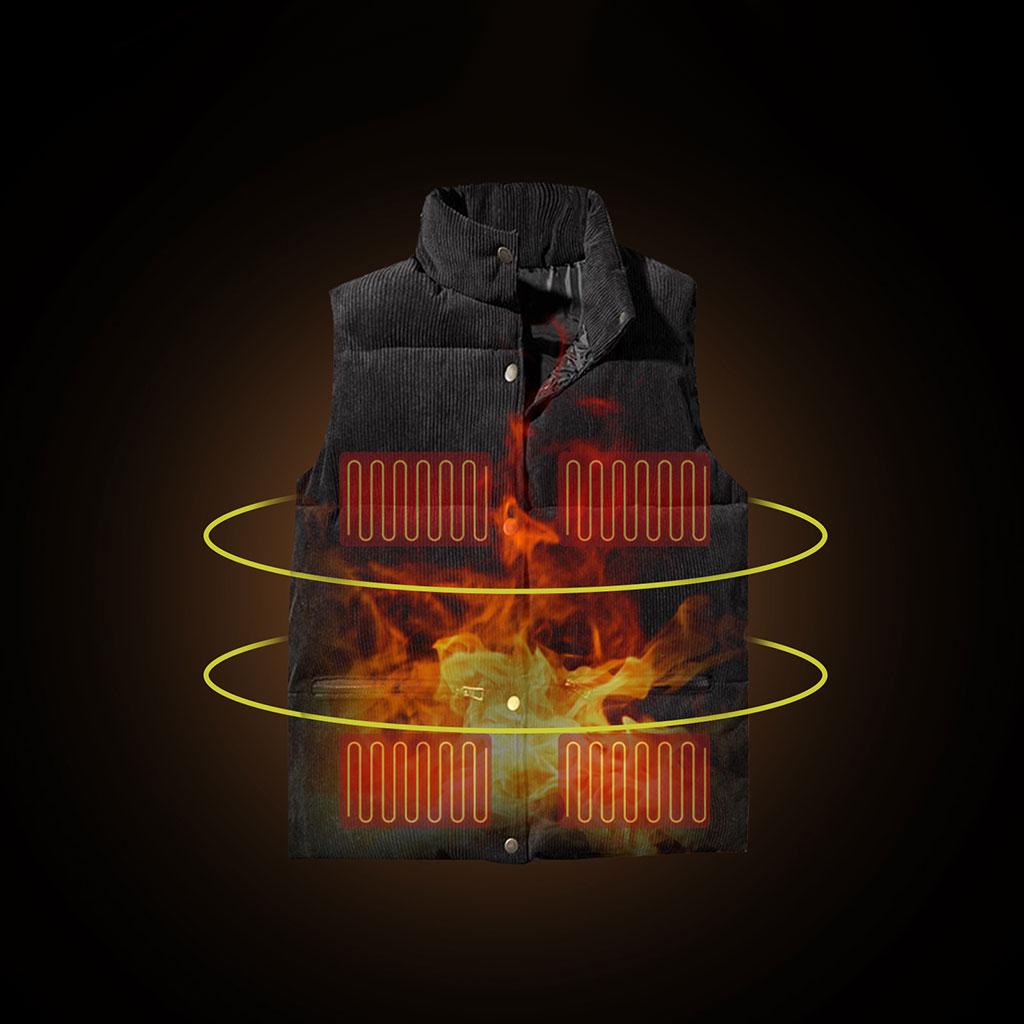 USB Electric Heating Pad Winter Heating Warm Clothing for Outdoor White