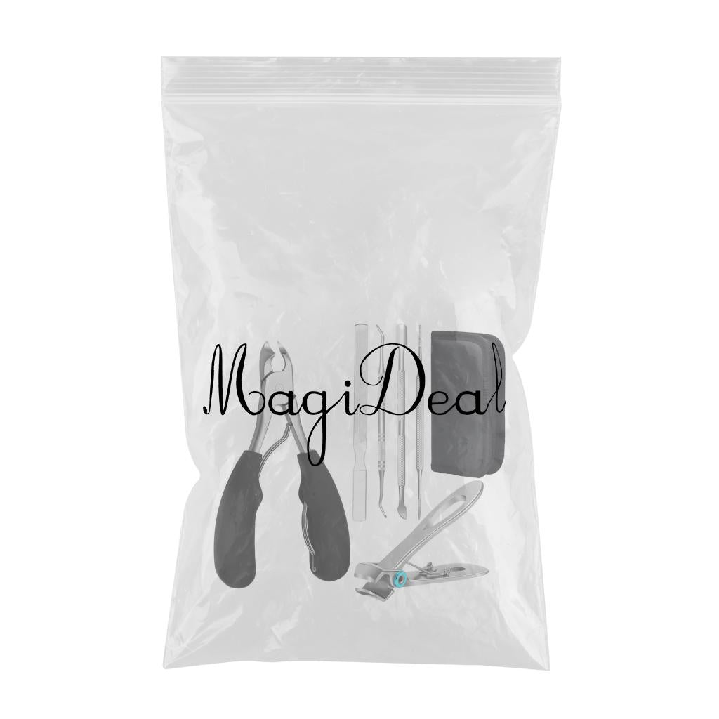 6Pcs Podiatrist Toenail Clippers Kits Stainless Steel Home Treatment Durable